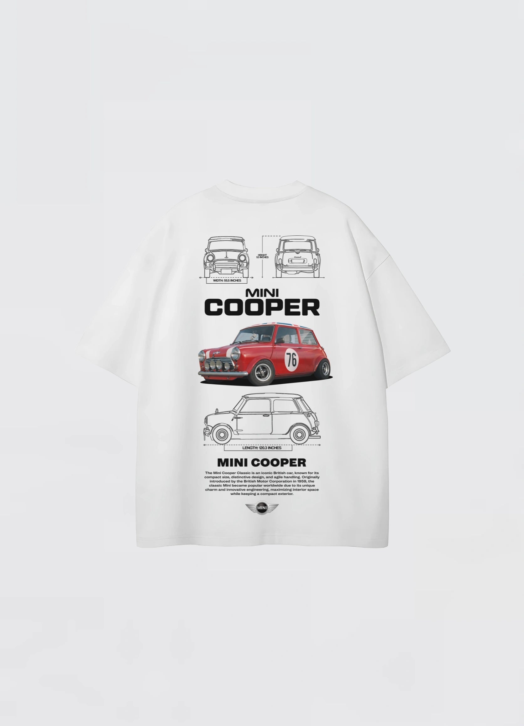 Mini Cooper Classic Oversized T-shirt Off - white - Strells