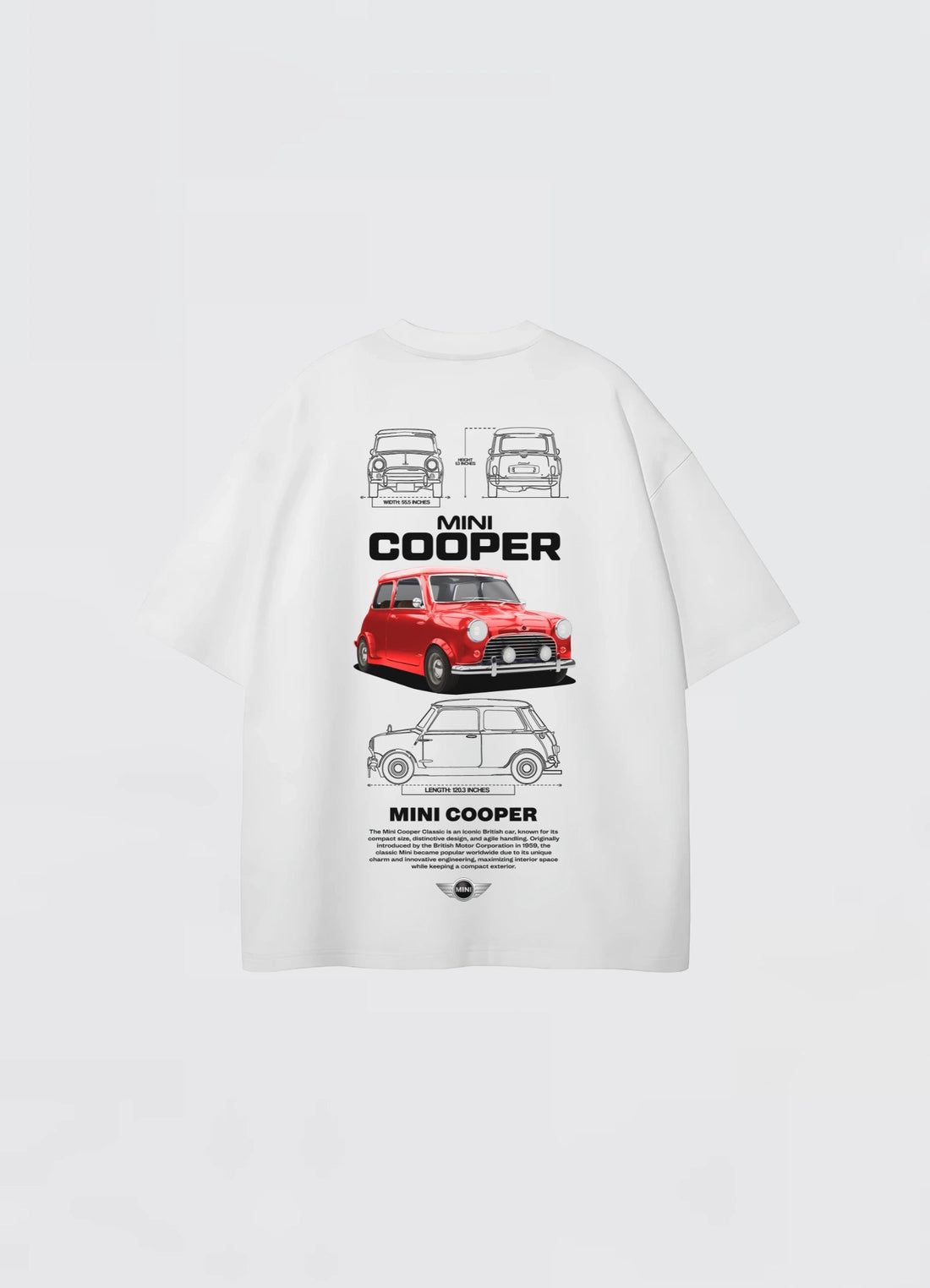 Mini Cooper Classic Oversized T-shirt Off - white - Strells