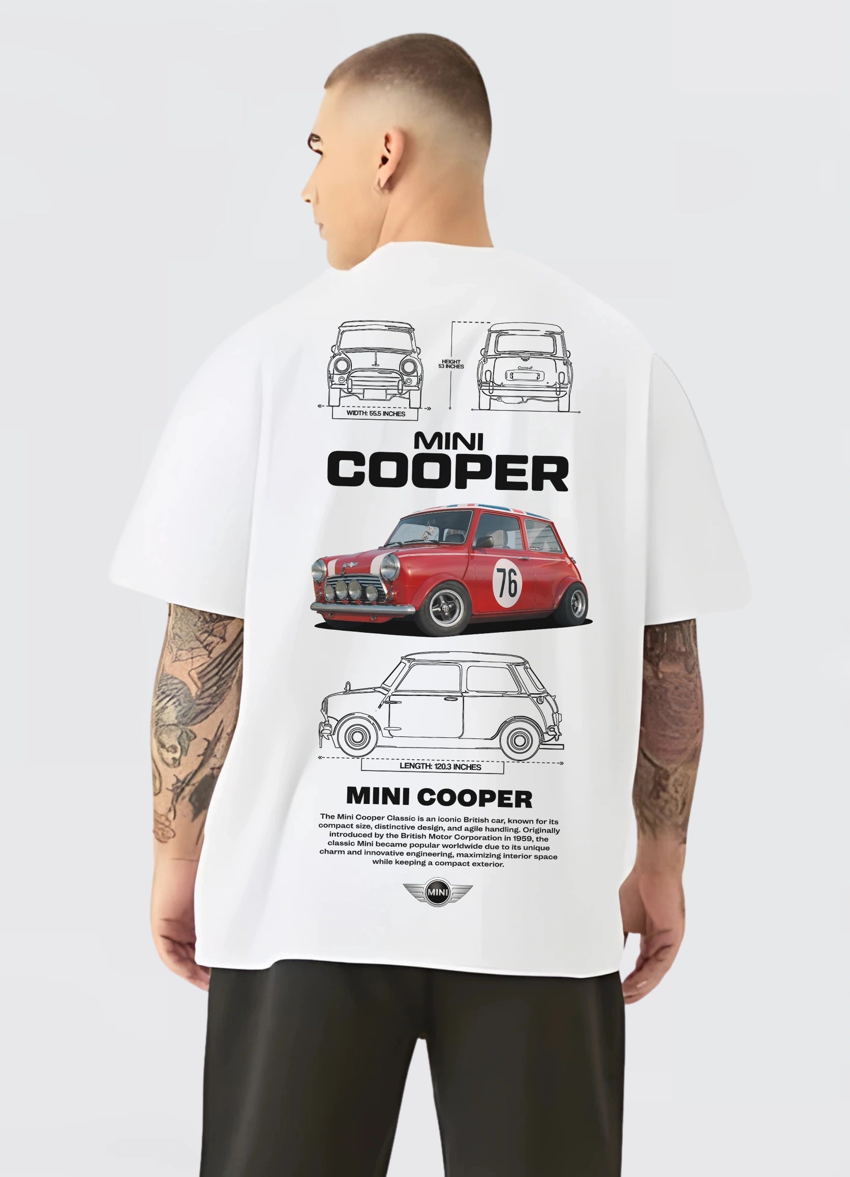Mini Cooper Classic Oversized T-shirt Off - white - Strells