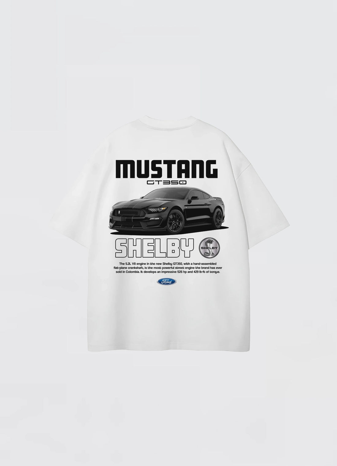 Mustang Shelby GT350 Oversized T-shirt Off - white - Strells