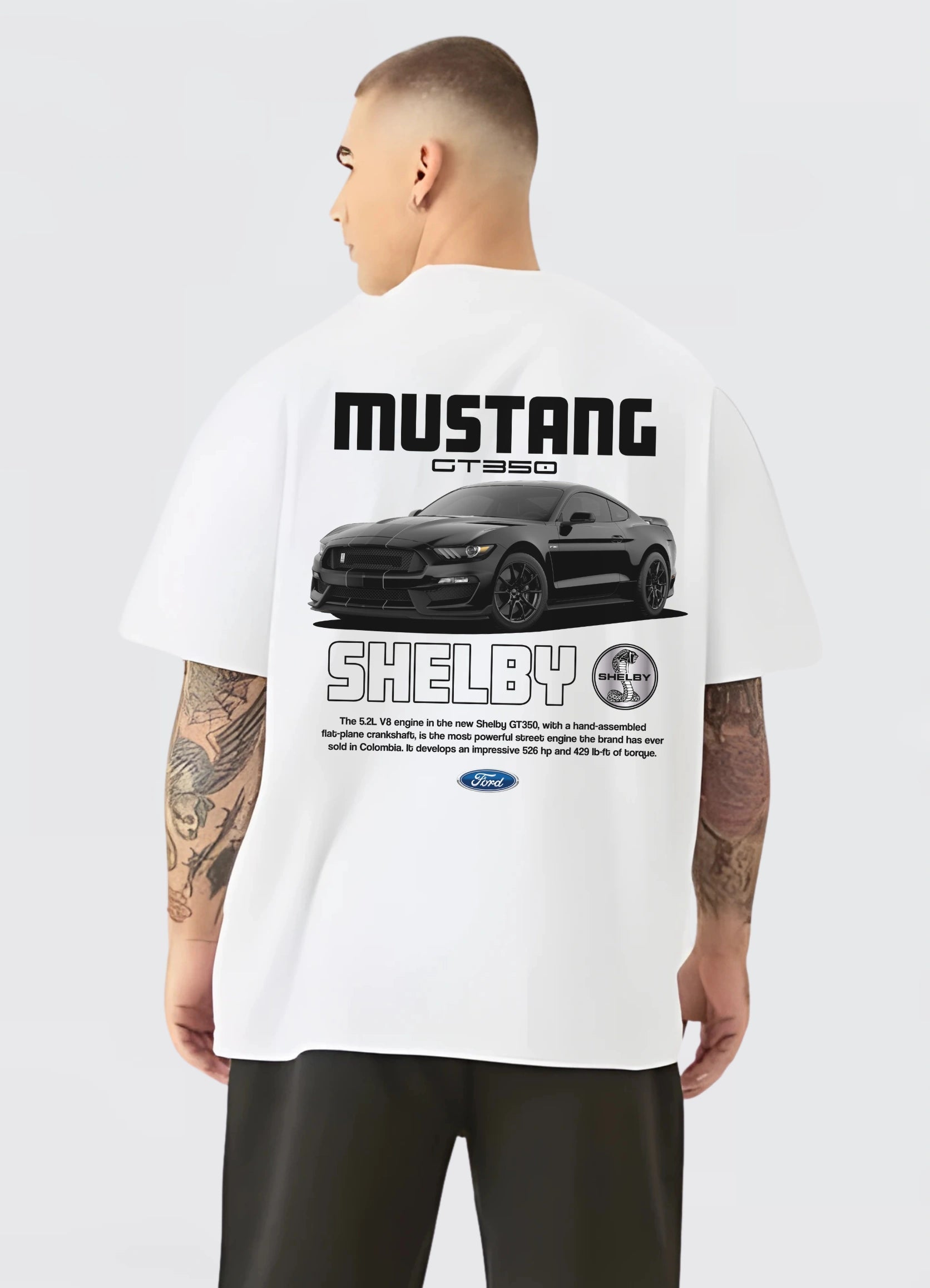 Mustang Shelby GT350 Oversized T-shirt Off - white - Strells