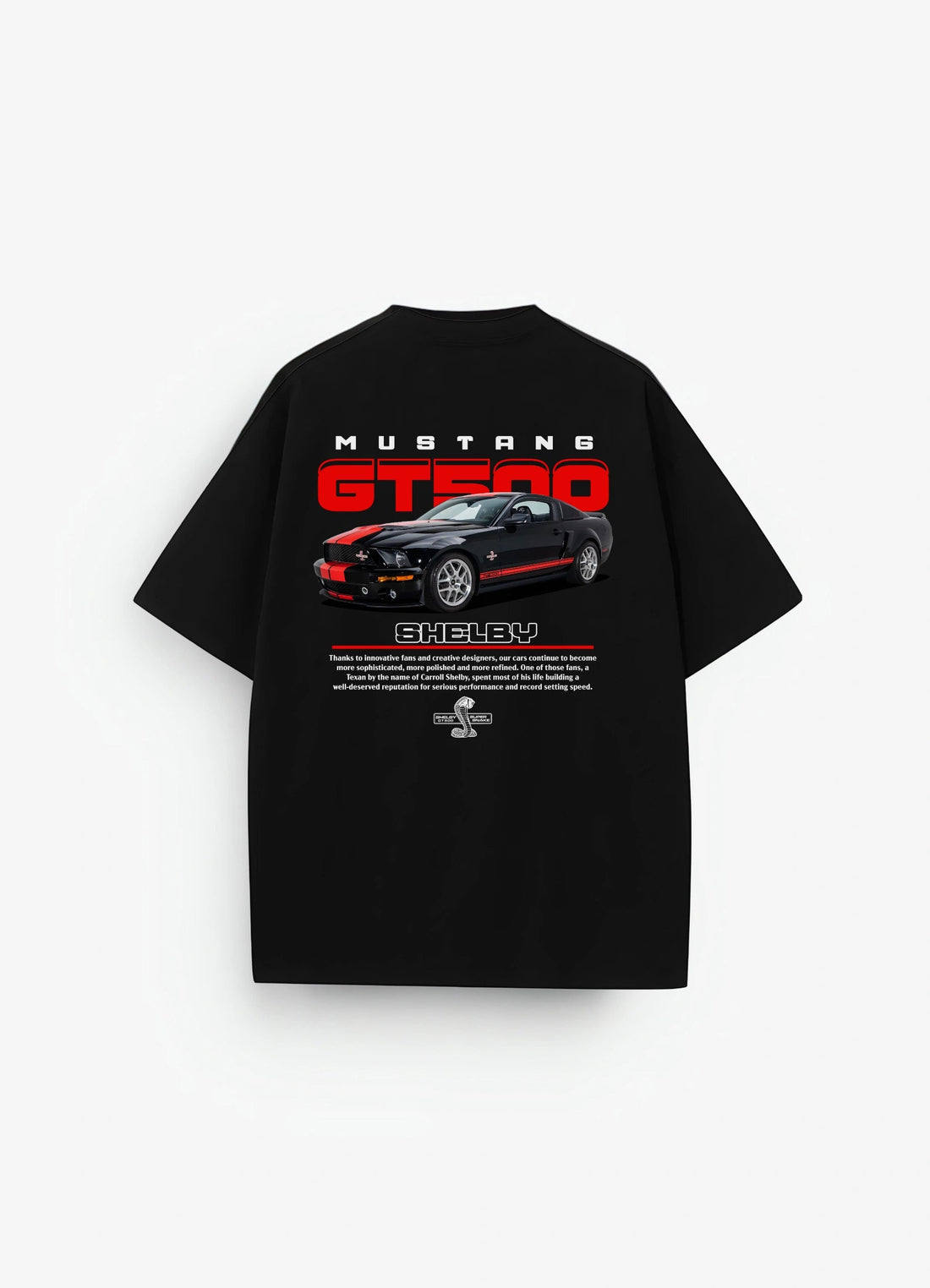 Mustang Shelby GT500 Oversized T-shirt Black - Strells
