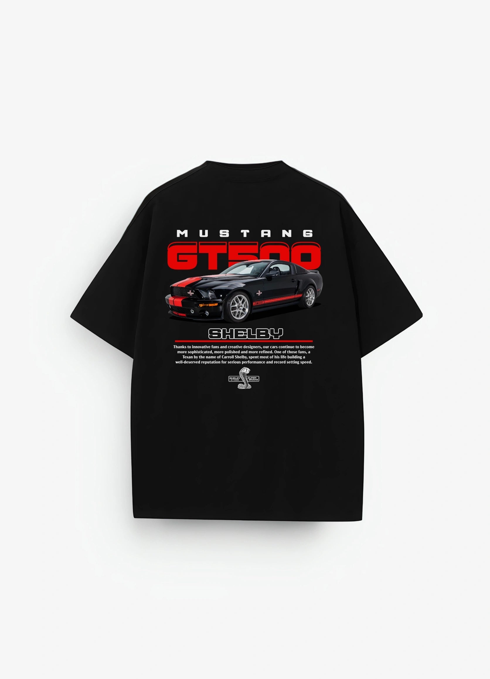 Mustang Shelby GT500 Oversized T-shirt Black - Strells