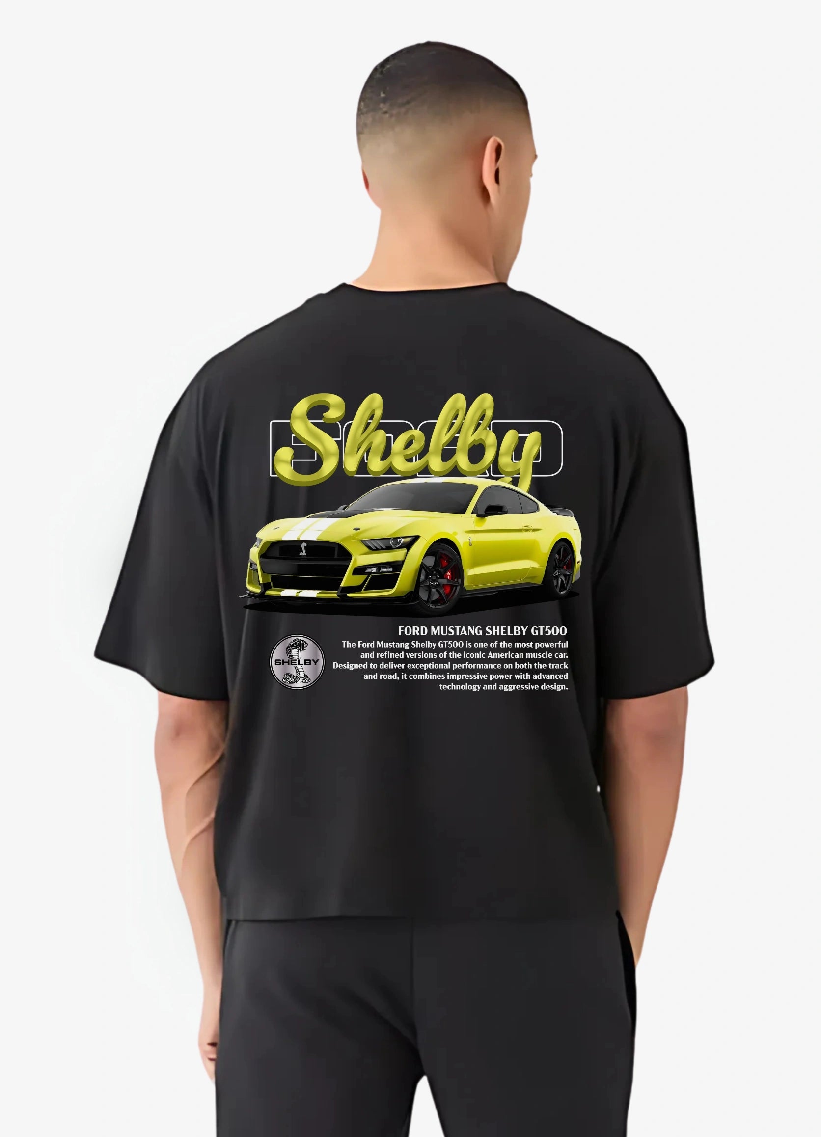 Mustang Shelby GT500 Oversized T-shirt Black - Strells