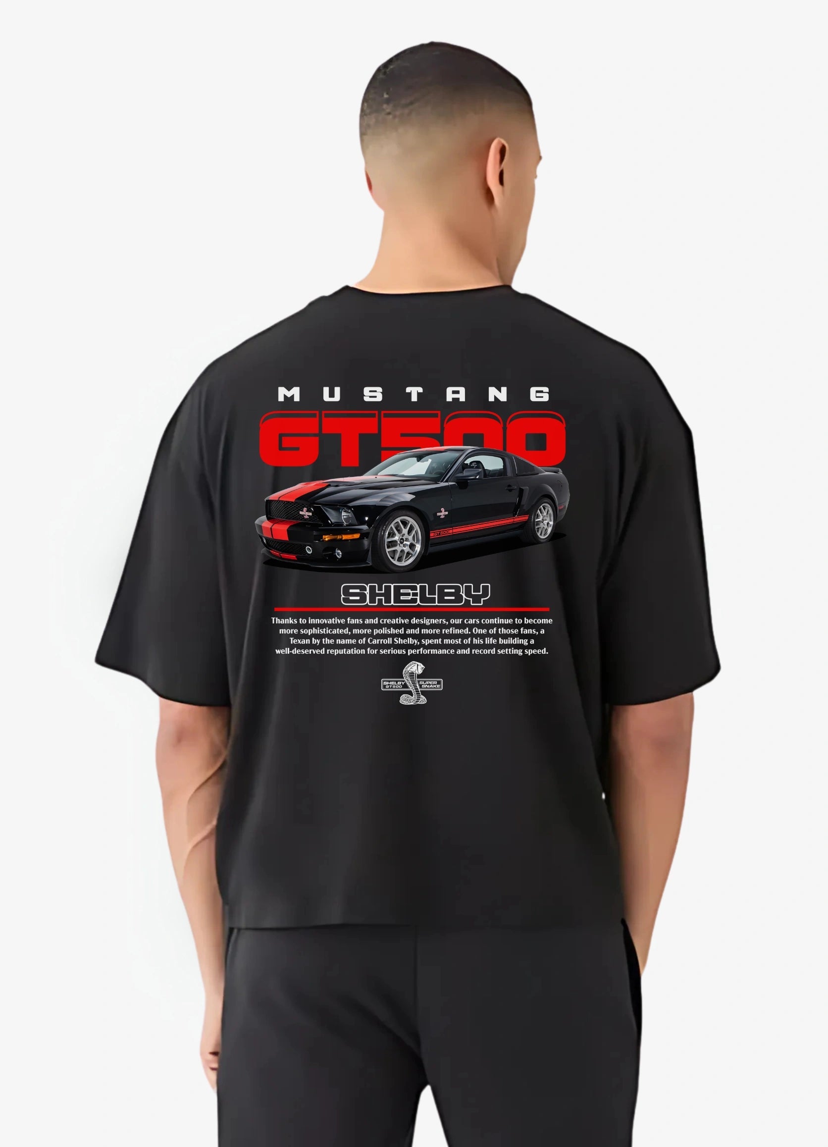 Mustang Shelby GT500 Oversized T-shirt Black - Strells