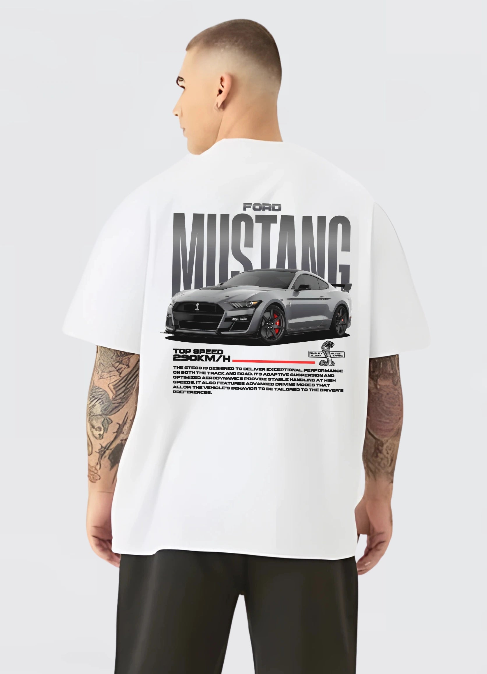 Mustang Shelby GT500 Oversized T-shirt Off - white - Strells