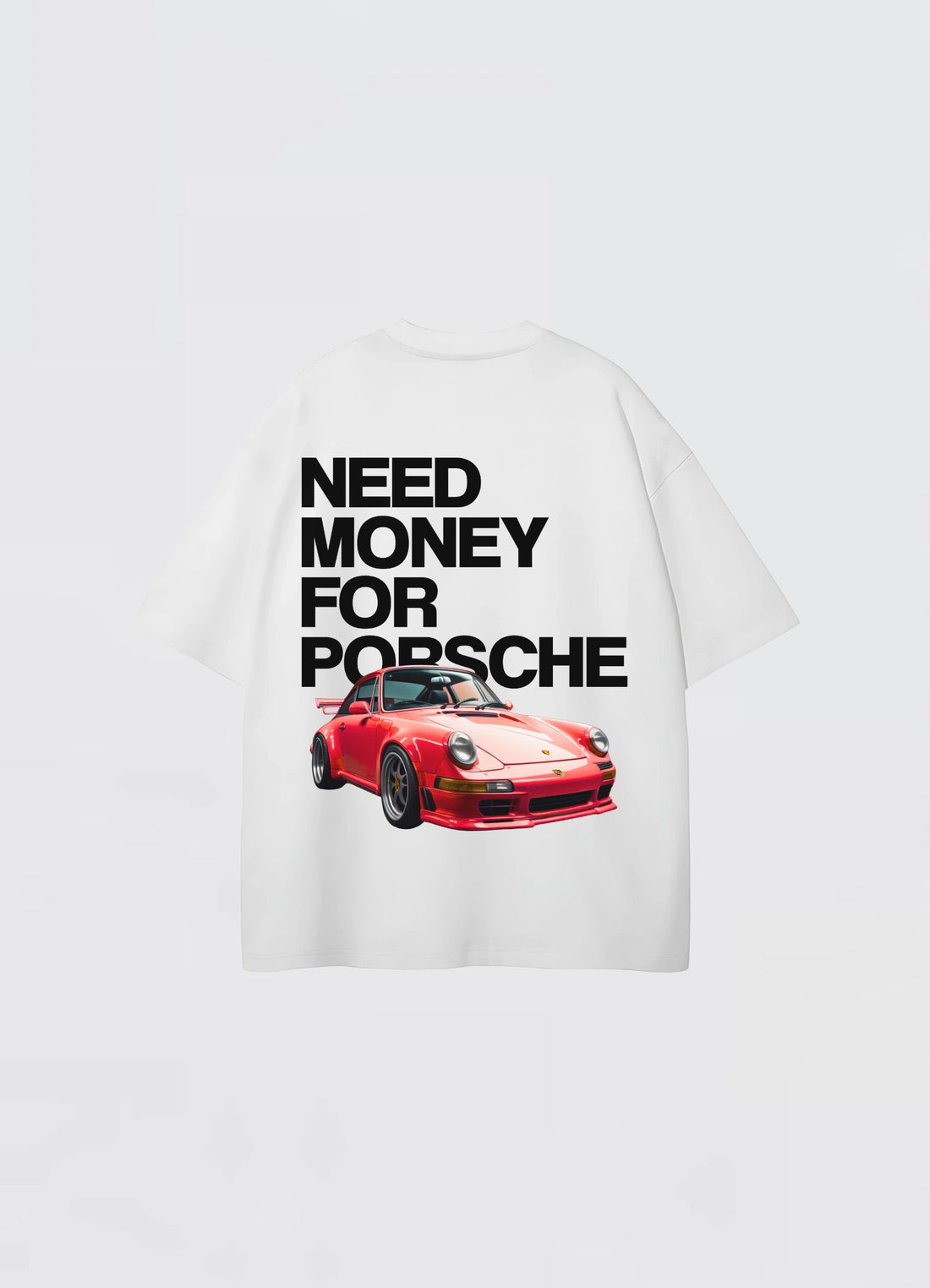 Need Money Porsche Oversized T-shirt Off - white - Strells