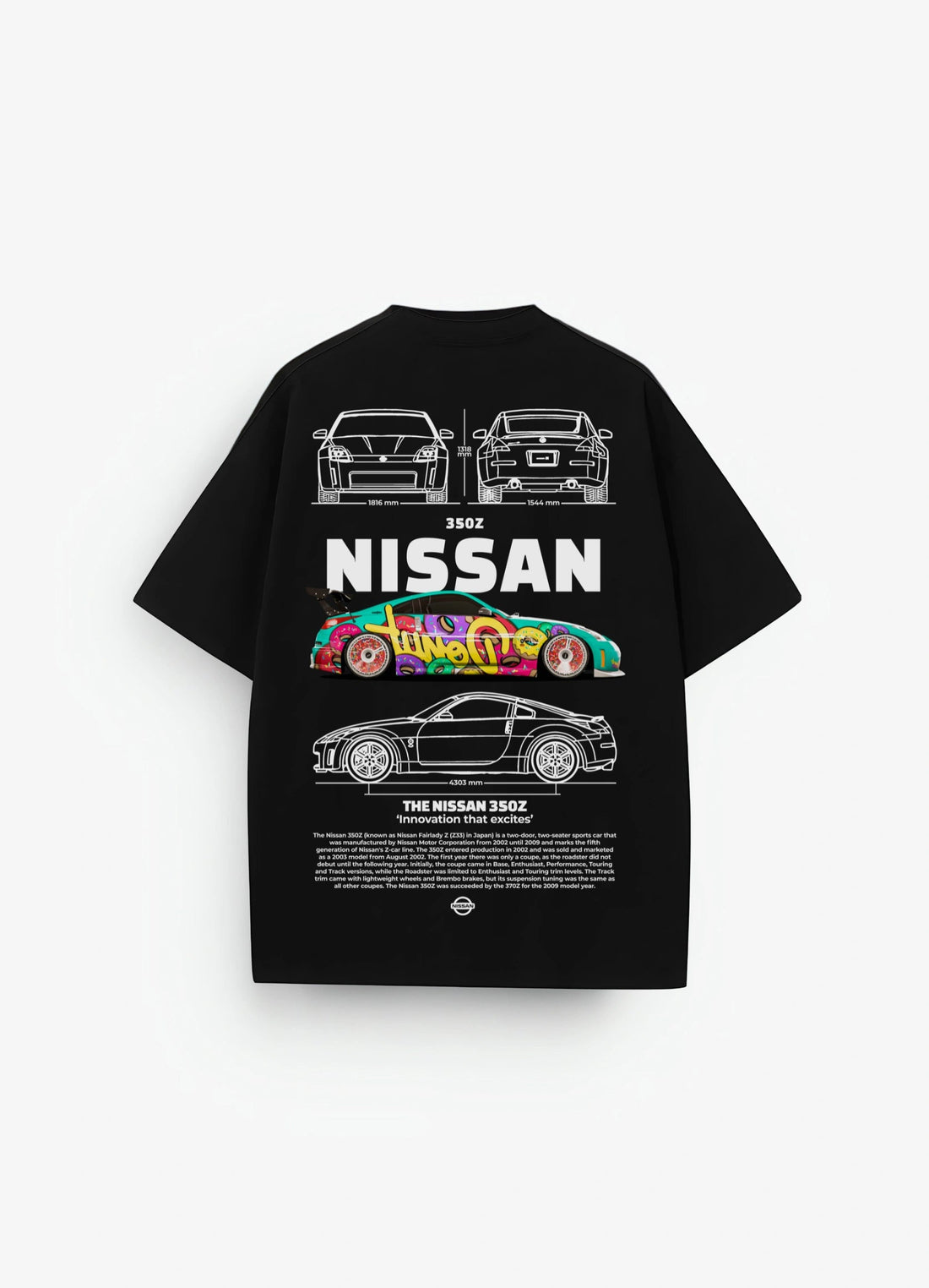 Nissan 350Z Oversized T-shirt Black - Strells
