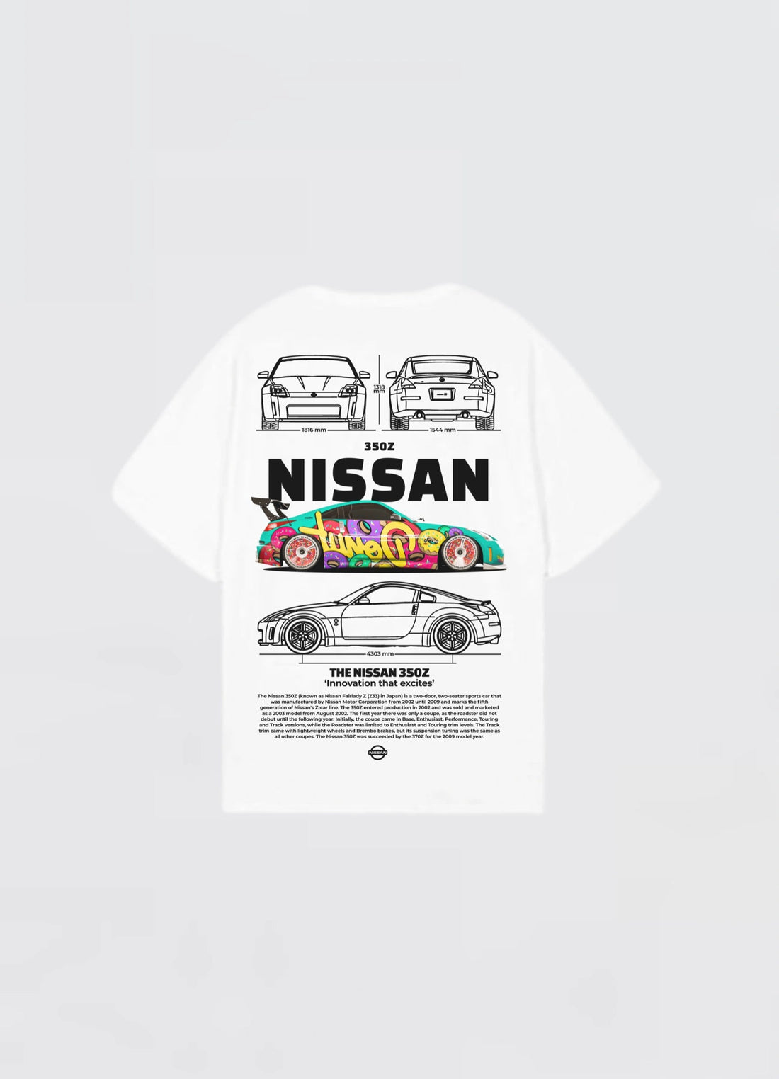 Nissan 350Z Oversized T-shirt Off - white - Strells