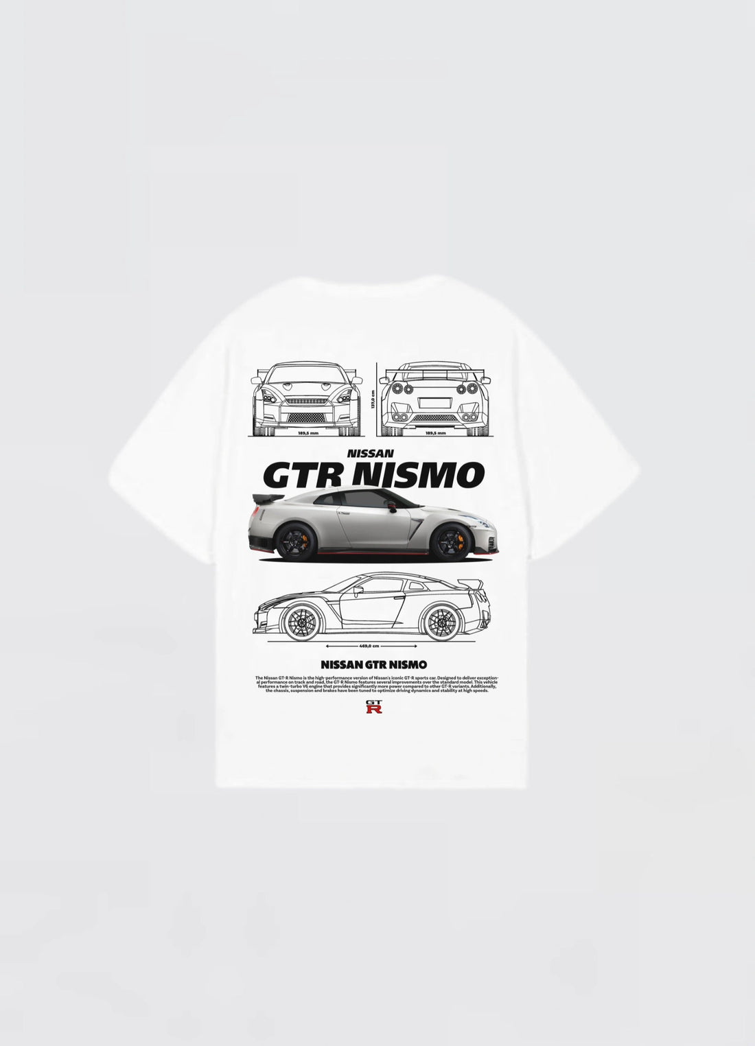 Nissan GTR Nismo Oversized T-shirt Off - white - Strells