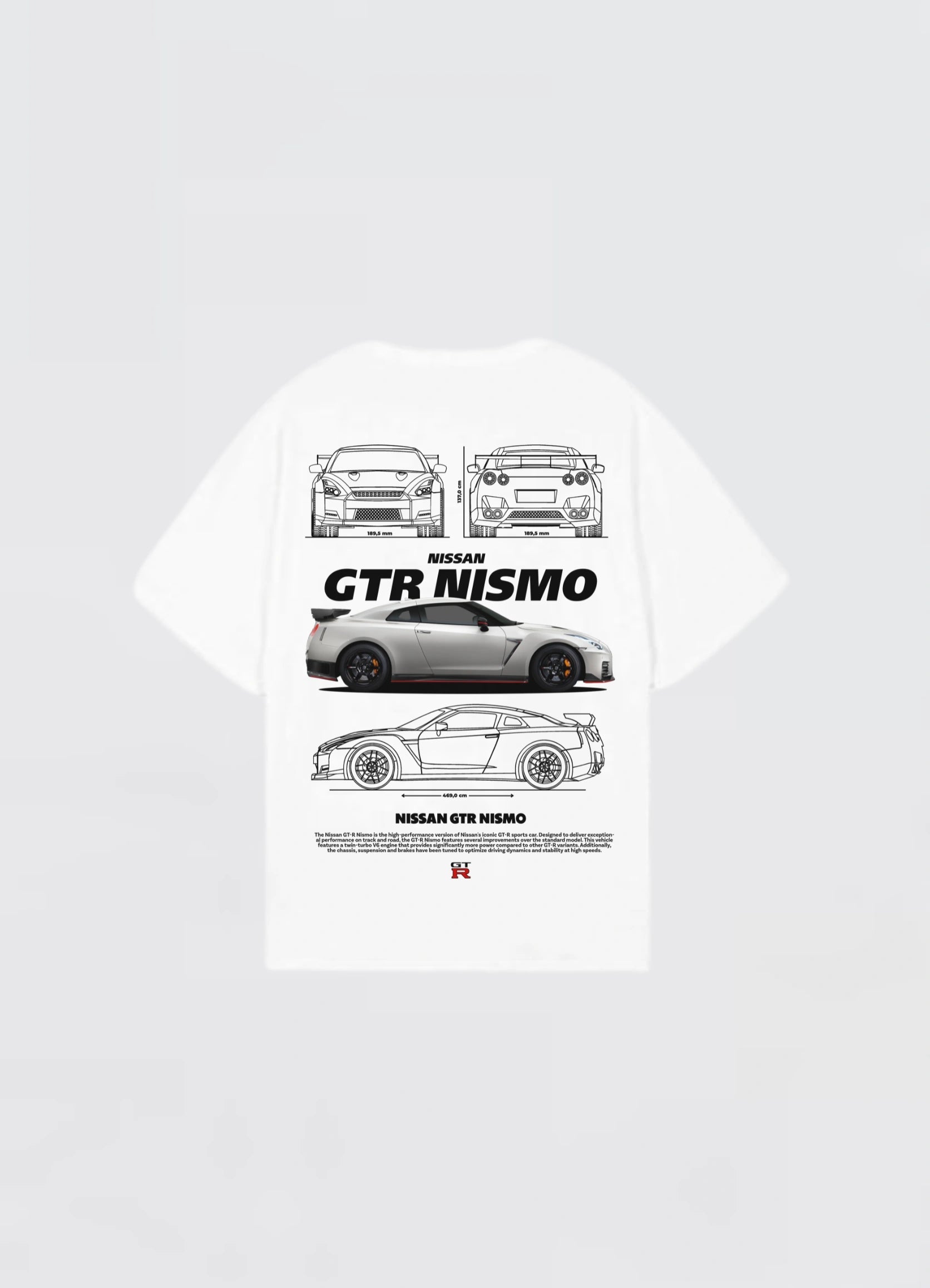 Nissan GTR Nismo Oversized T-shirt Off - white - Strells