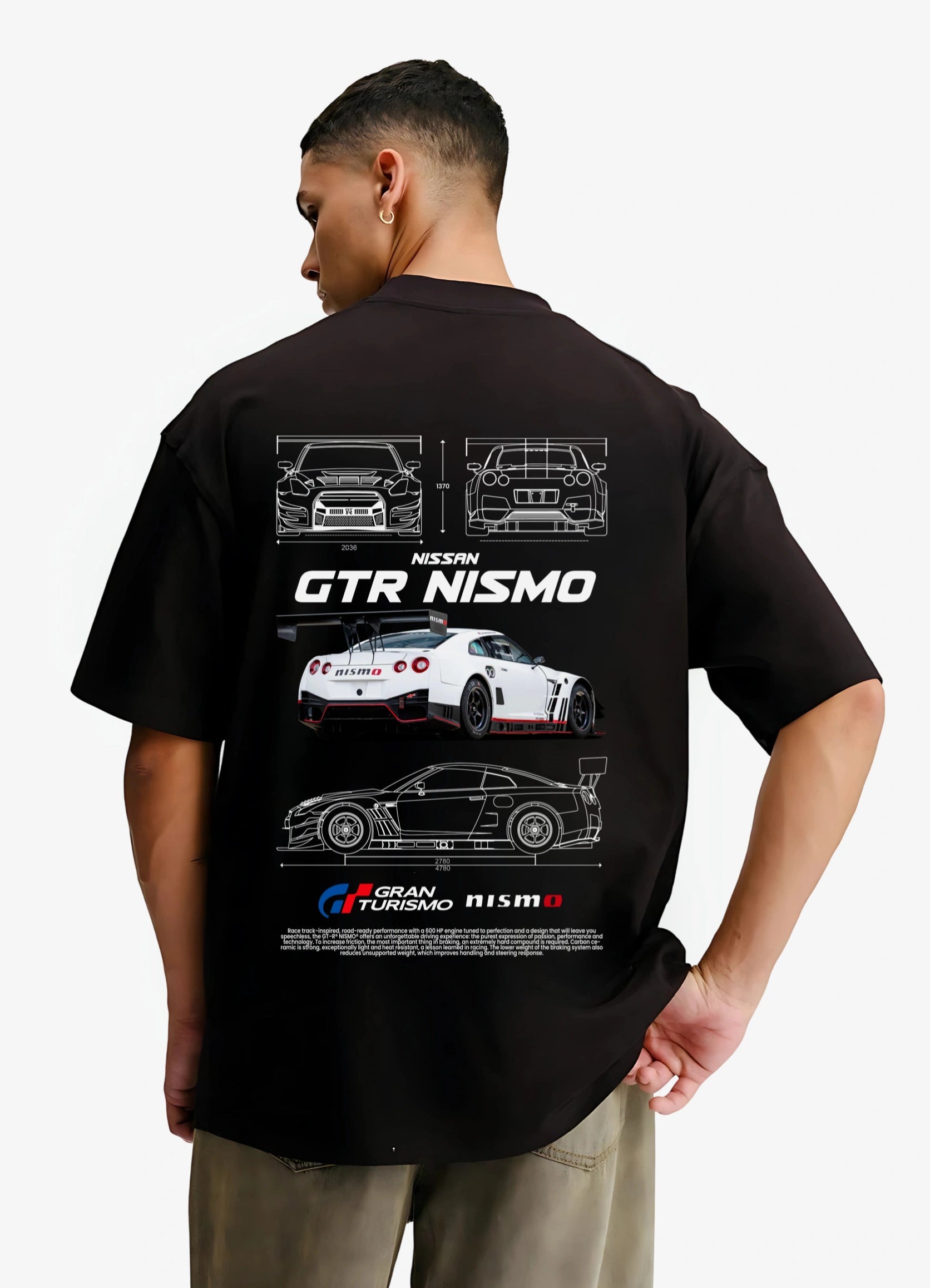 Nissan GTR Nissmo Oversized T-shirt Black - Strells