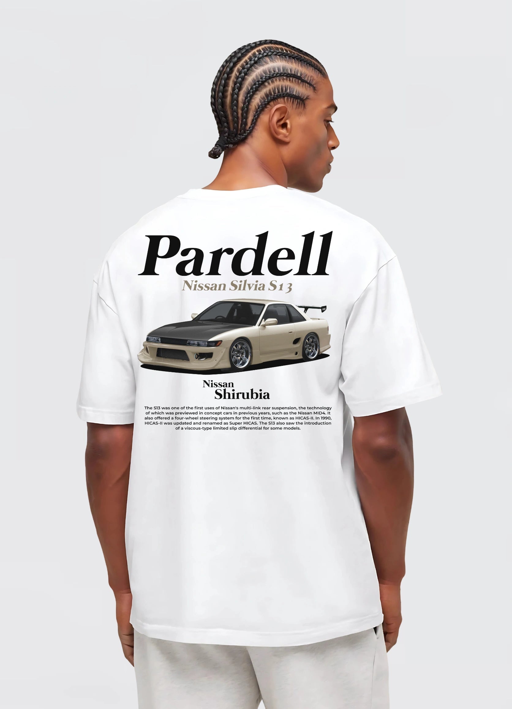 Nissan Silvia S13 Oversized T-shirt Off - white - Strells