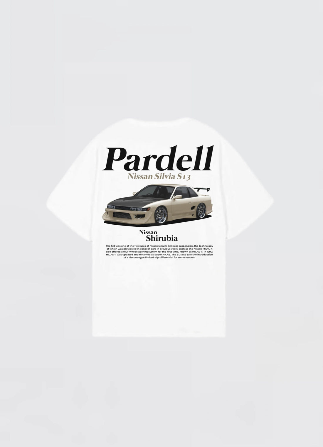 Nissan Silvia S13 Oversized T-shirt Off - white - Strells