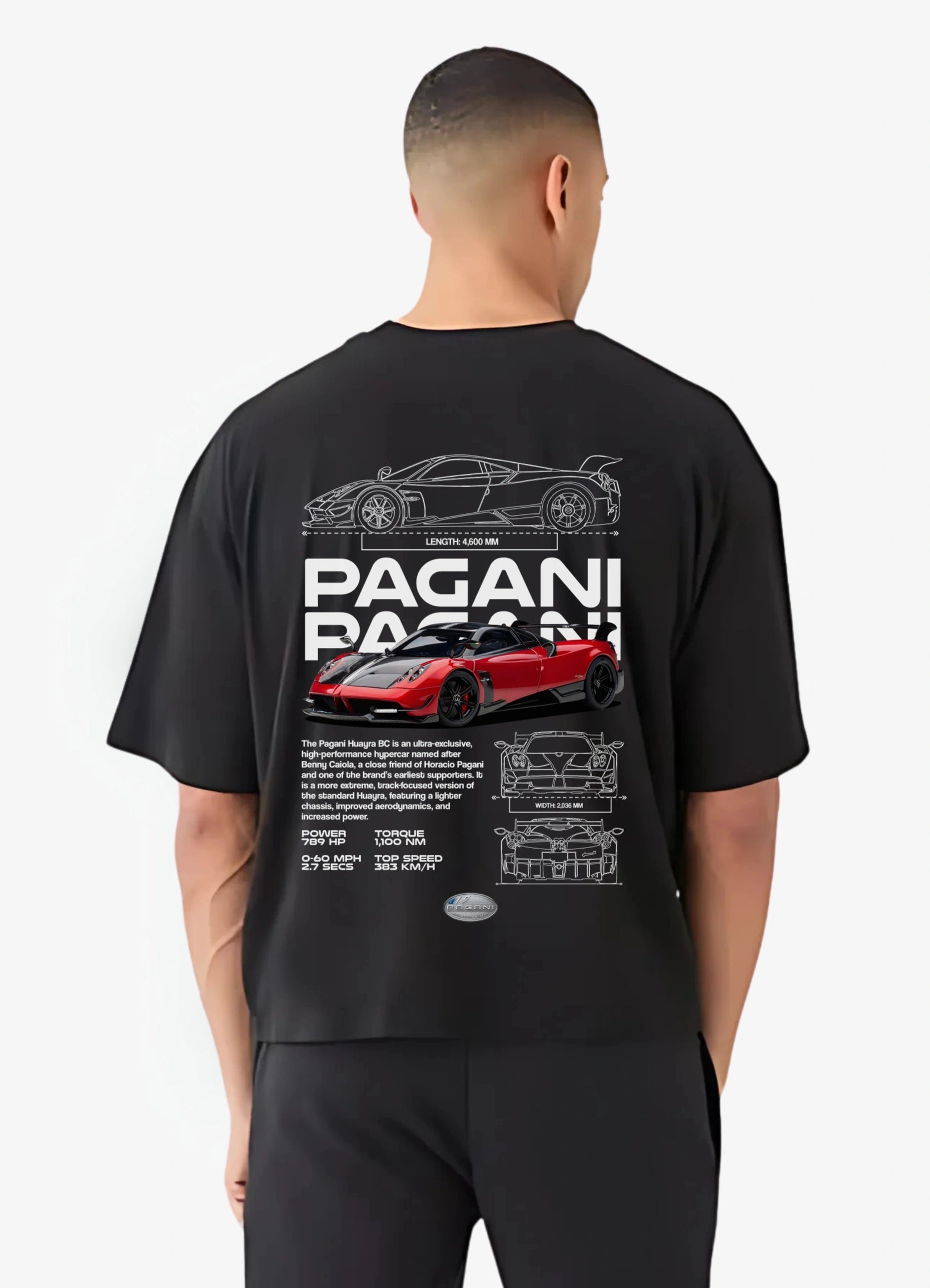 Pagani Huyara BC Oversized T-shirt Black - Strells