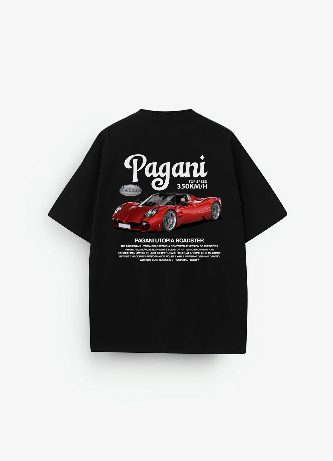 Pagani Utopia Roadster Oversized T-shirt Black - Strells