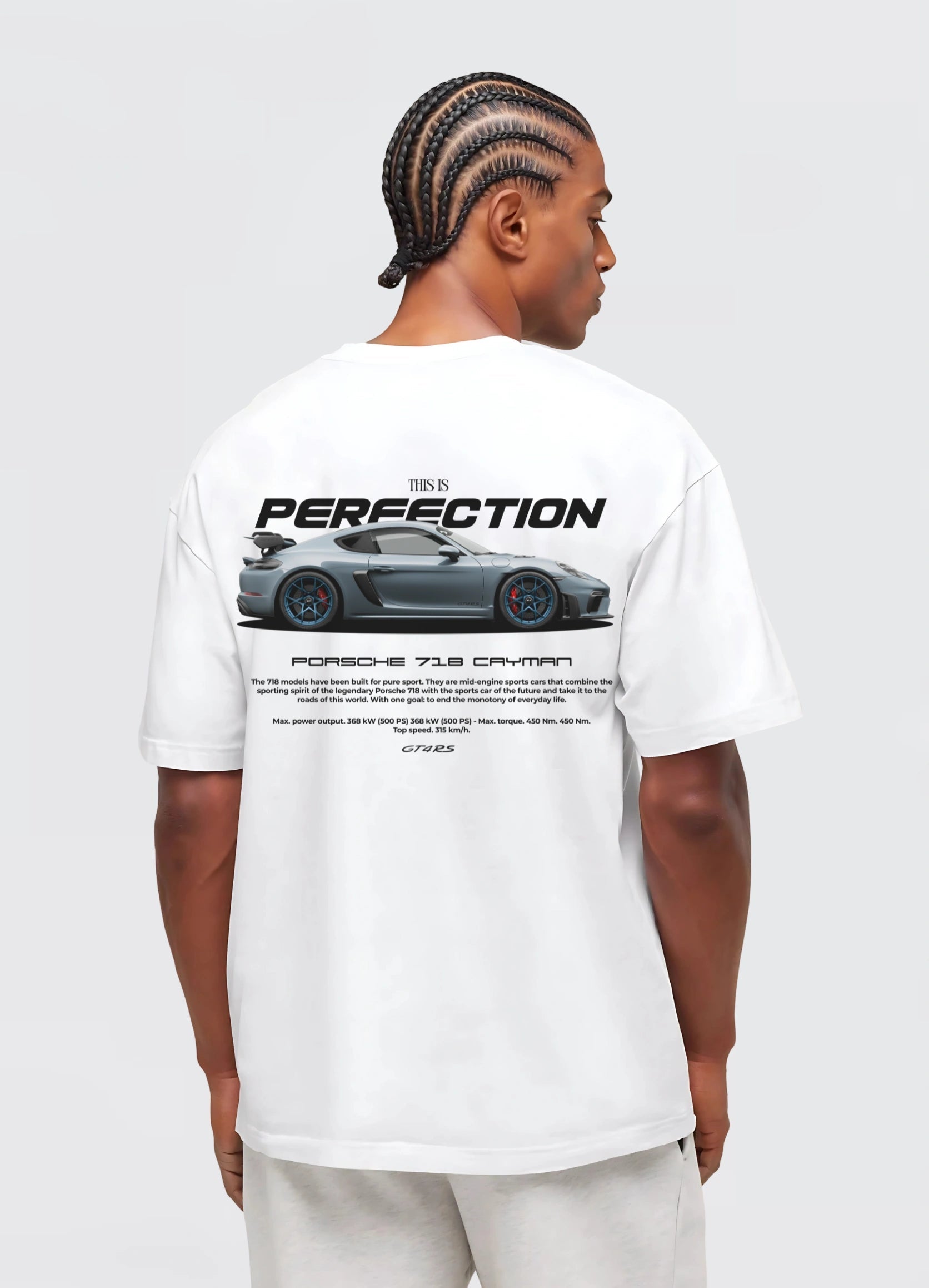 Porsche 718 Cayman GT4 RS Oversized T-shirt Off - white - Strells