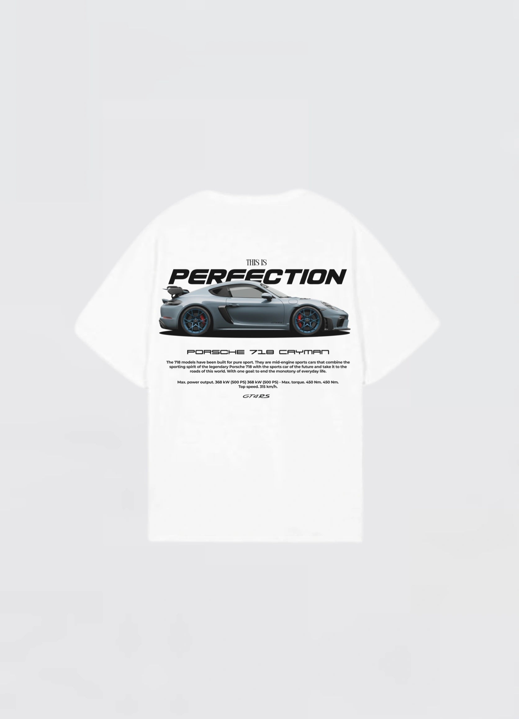 Porsche 718 Cayman GT4 RS Oversized T-shirt Off - white - Strells