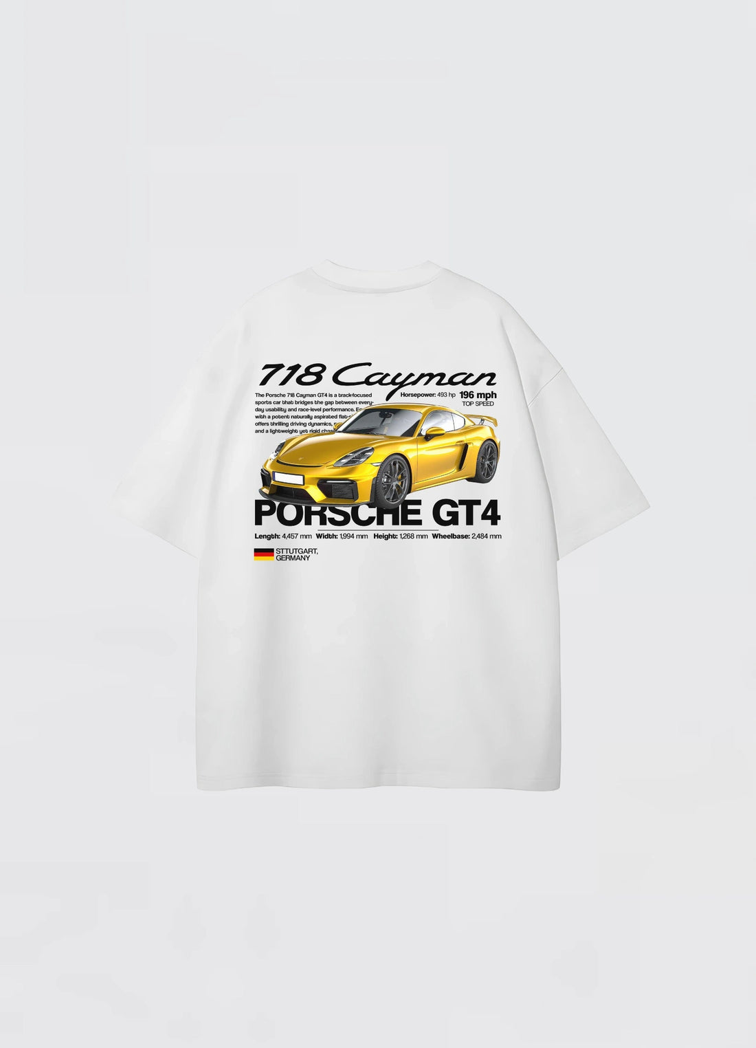 Porsche 718 Cayman Oversized T-shirt Off - white - Strells
