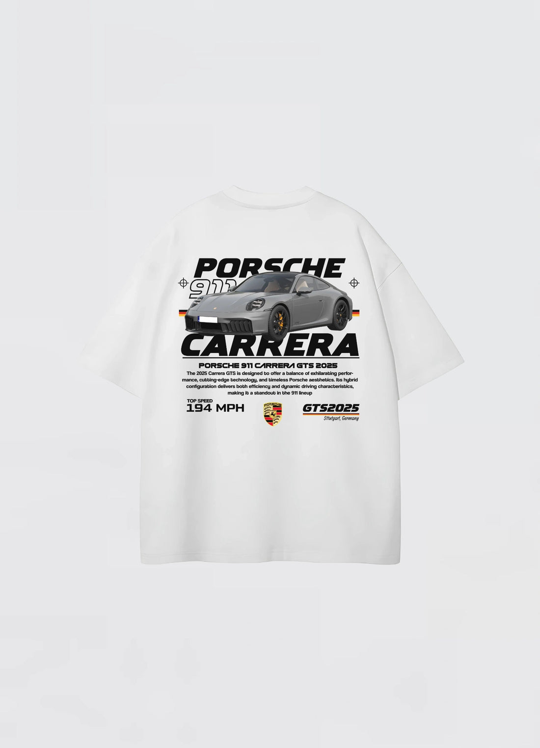 Porsche 911 Carrera GTS Oversized T-shirt Off - white - Strells