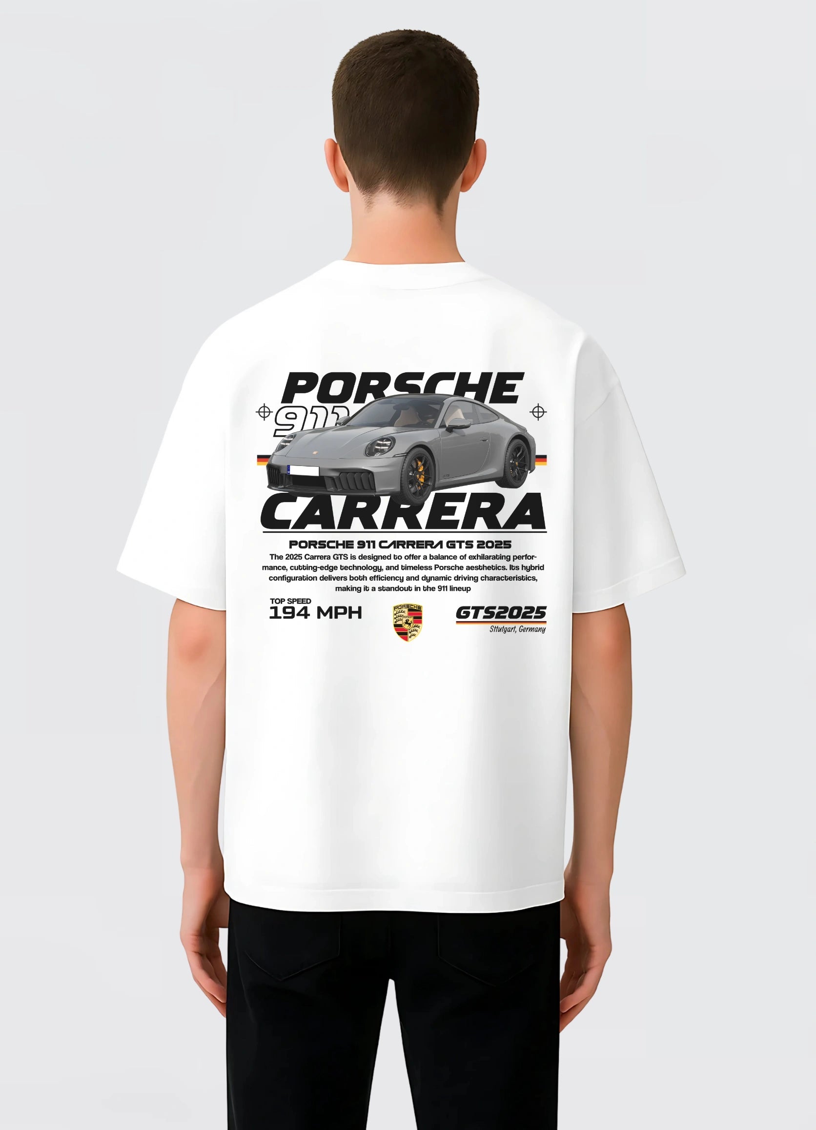 Porsche 911 Carrera GTS Oversized T-shirt Off - white - Strells