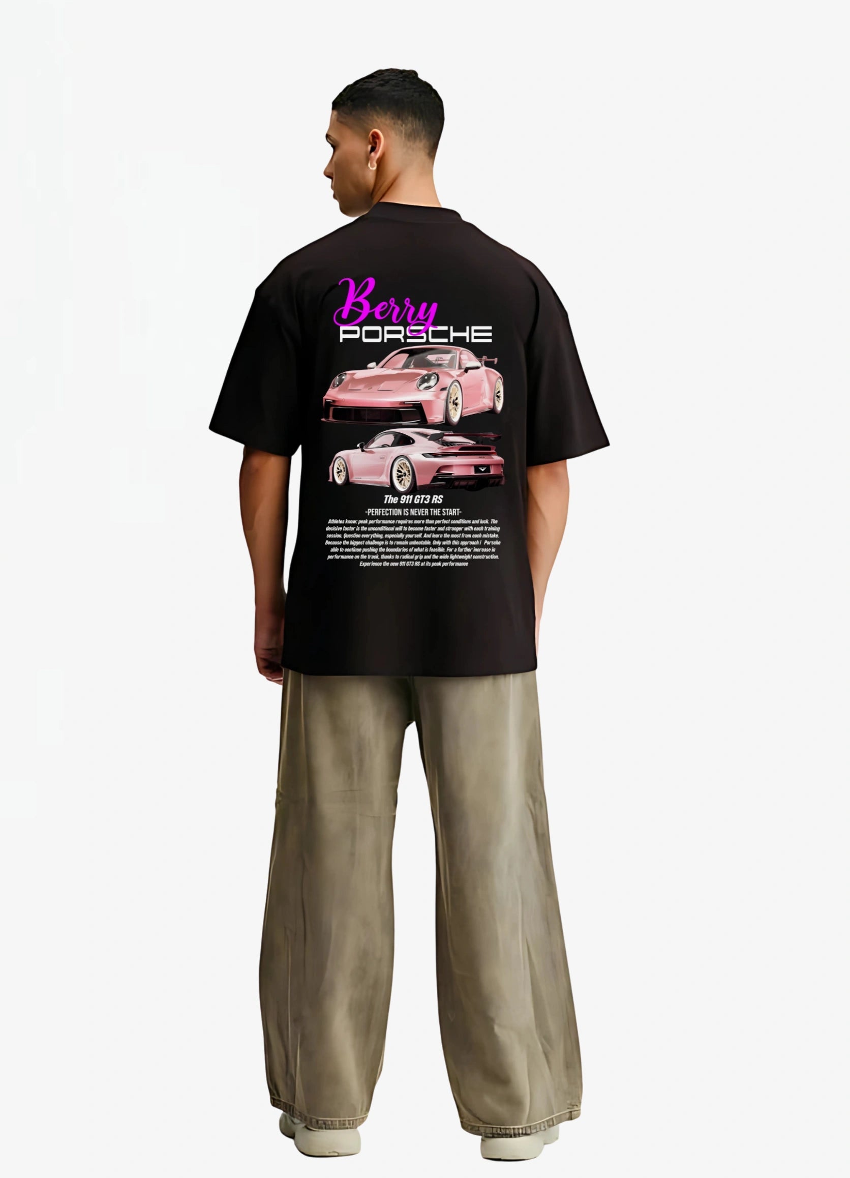 Porsche 911 GT3 RS Oversized T-shirt Black - Strells