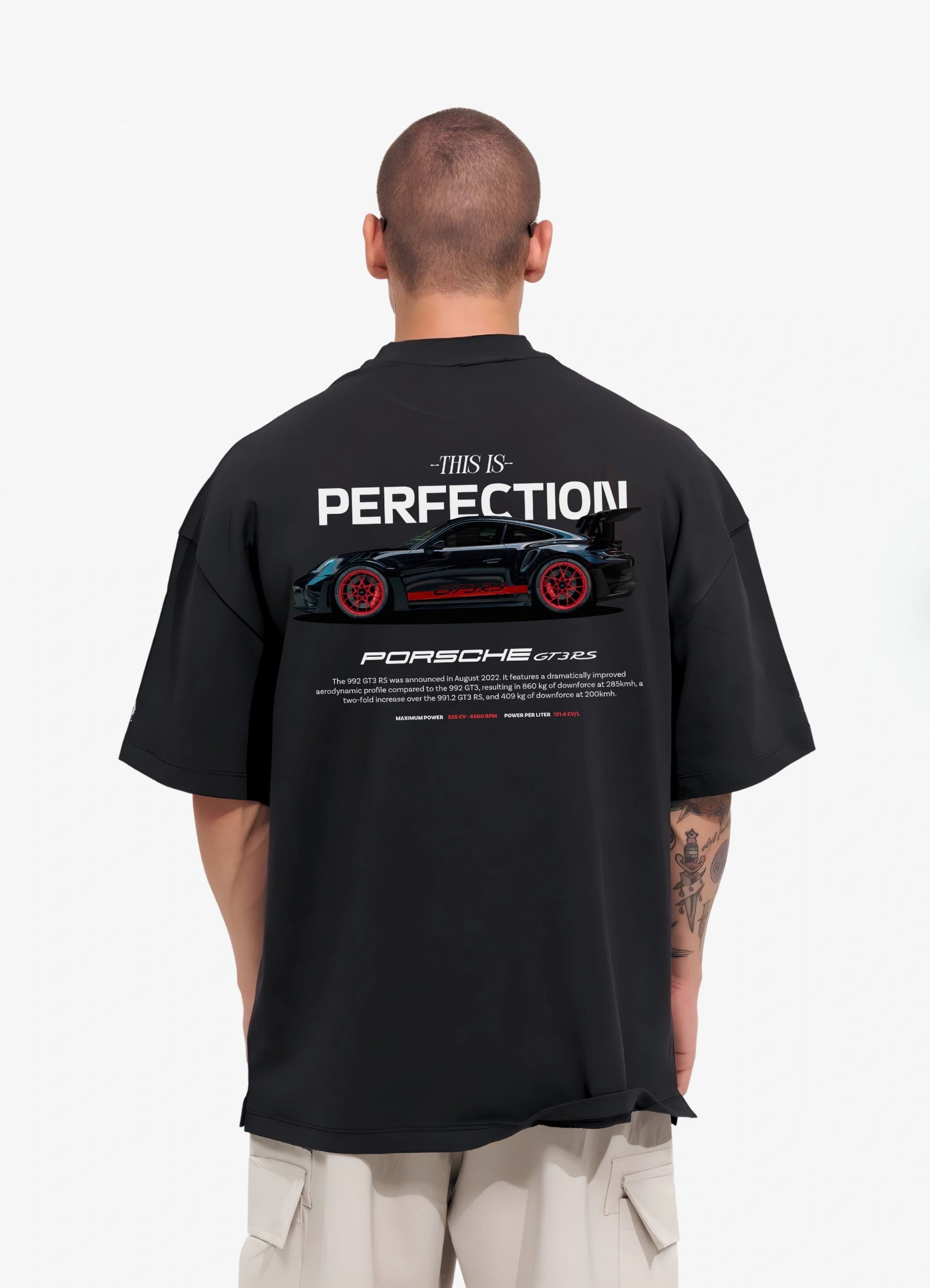 Porsche 911 GT3 RS Oversized T-shirt Black - Strells