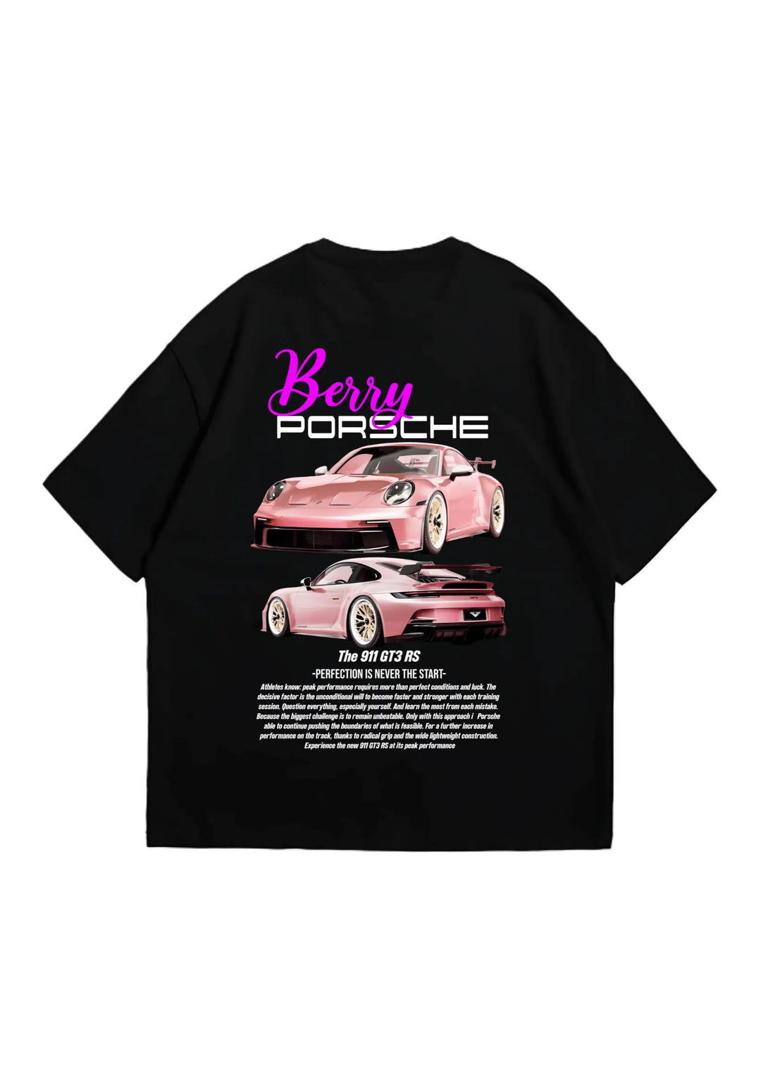Porsche 911 GT3 RS Oversized T-shirt Black - Strells