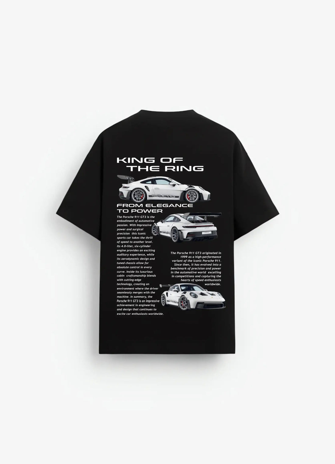 Porsche 911 GT3 RS Oversized T-shirt Black - Strells