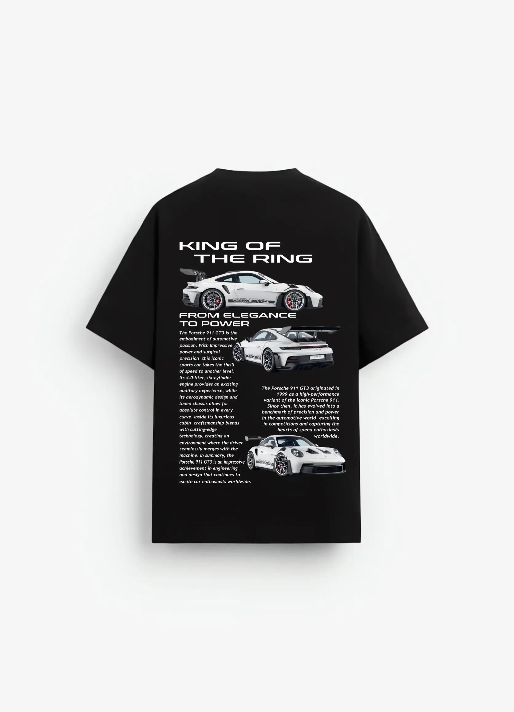 Porsche 911 GT3 RS Oversized T-shirt Black - Strells
