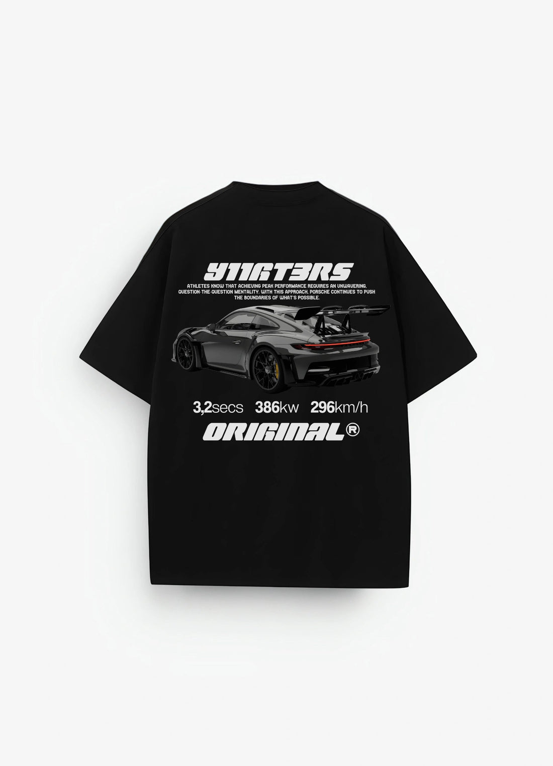 Porsche 911 GT3 RS Oversized T-shirt Black - Strells