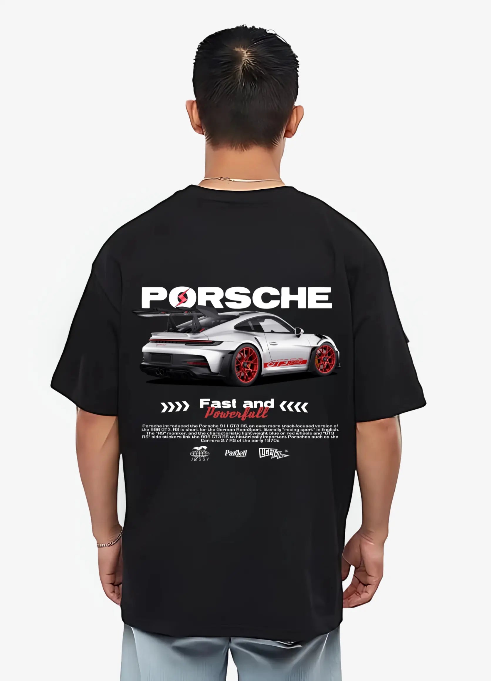 Porsche 911 GT3 RS Oversized T-shirt Black - Strells