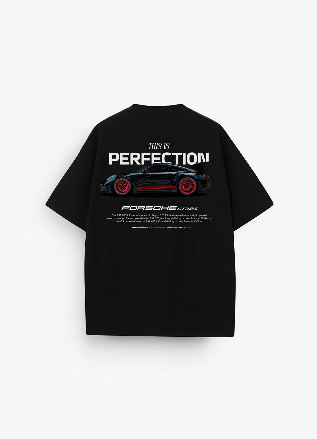 Porsche 911 GT3 RS Oversized T-shirt Black - Strells