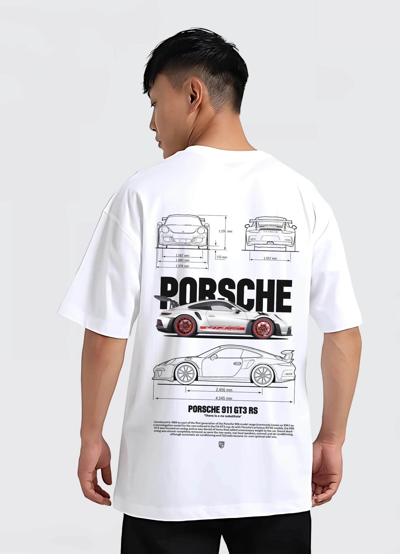 Porsche 911 GT3 RS Oversized T-shirt Off - white - Strells