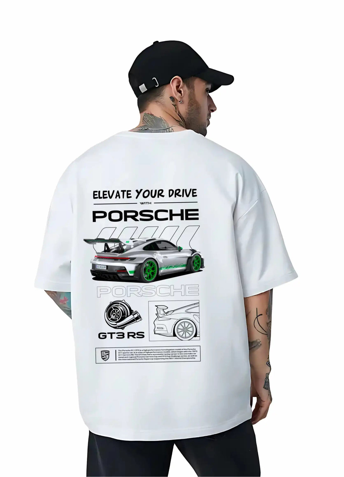 Porsche 911 GT3 RS Oversized T-shirt Off - white - Strells
