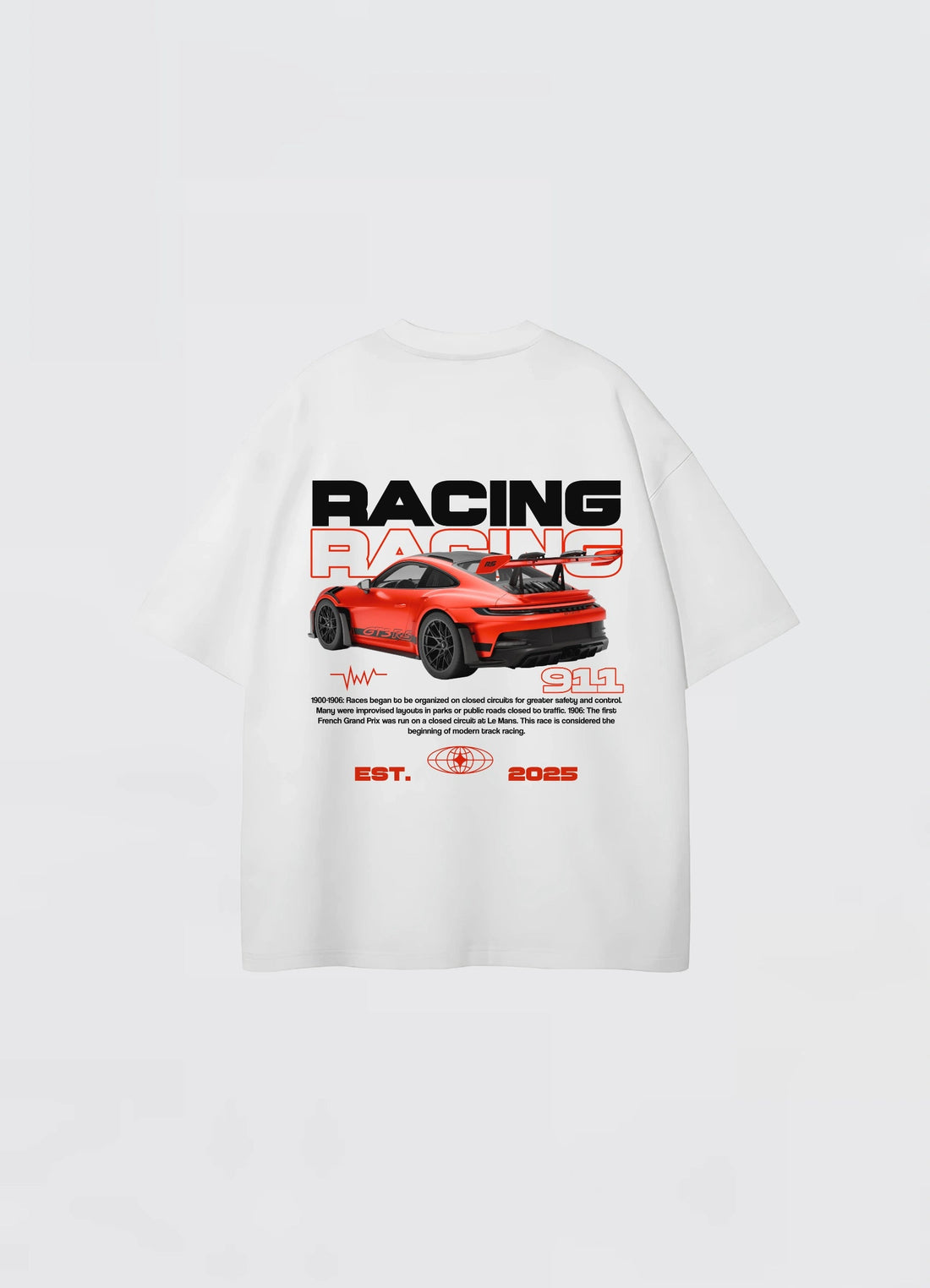 Porsche 911 GT3 RS Oversized T-shirt Off - white - Strells