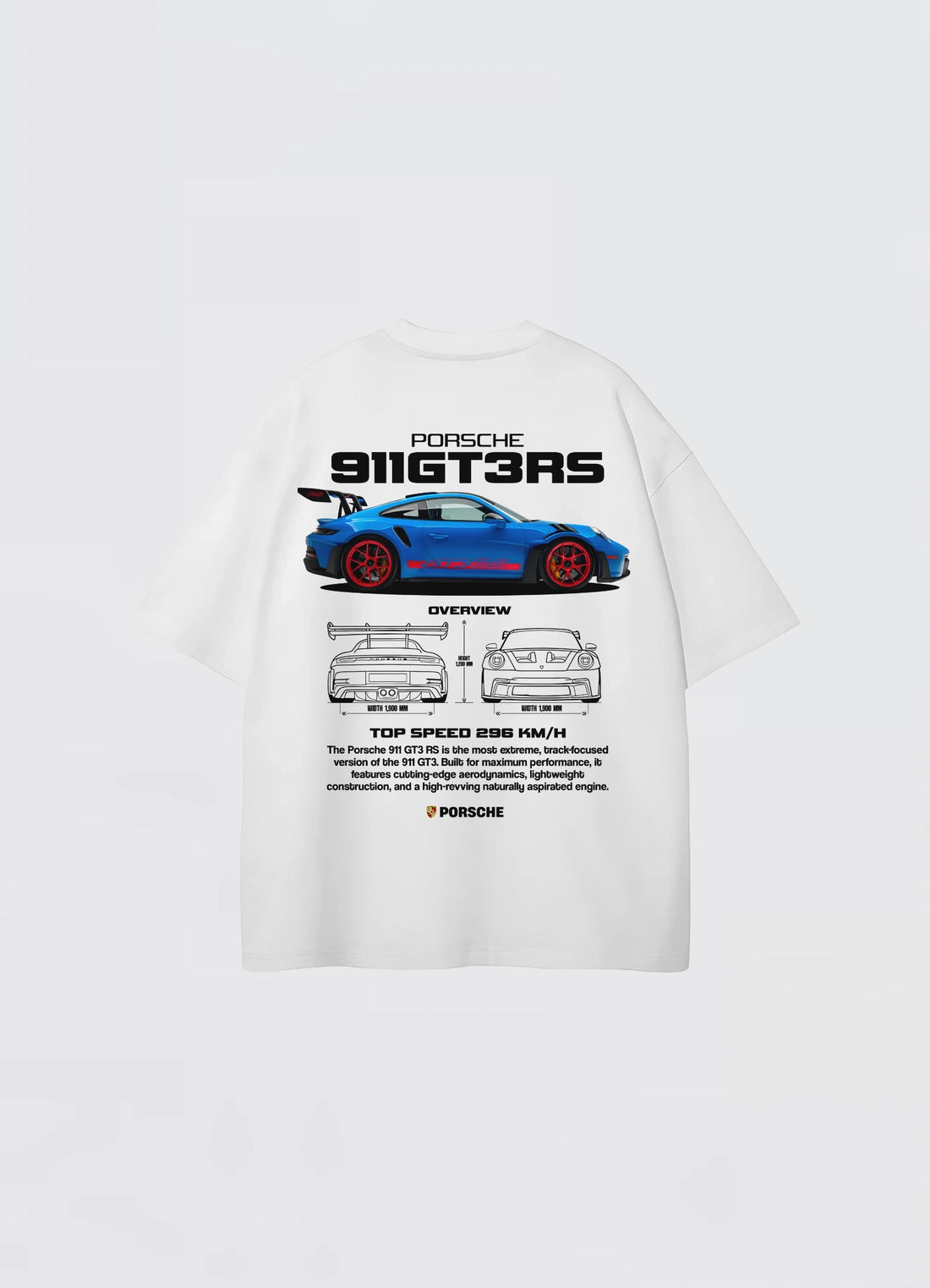 Porsche 911 GT3 RS Oversized T-shirt Off - white - Strells