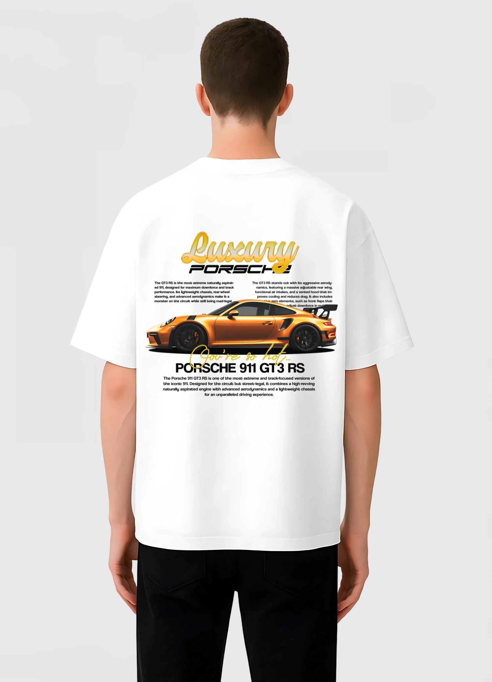 Porsche 911 GT3 RS Oversized T-shirt Off - white - Strells