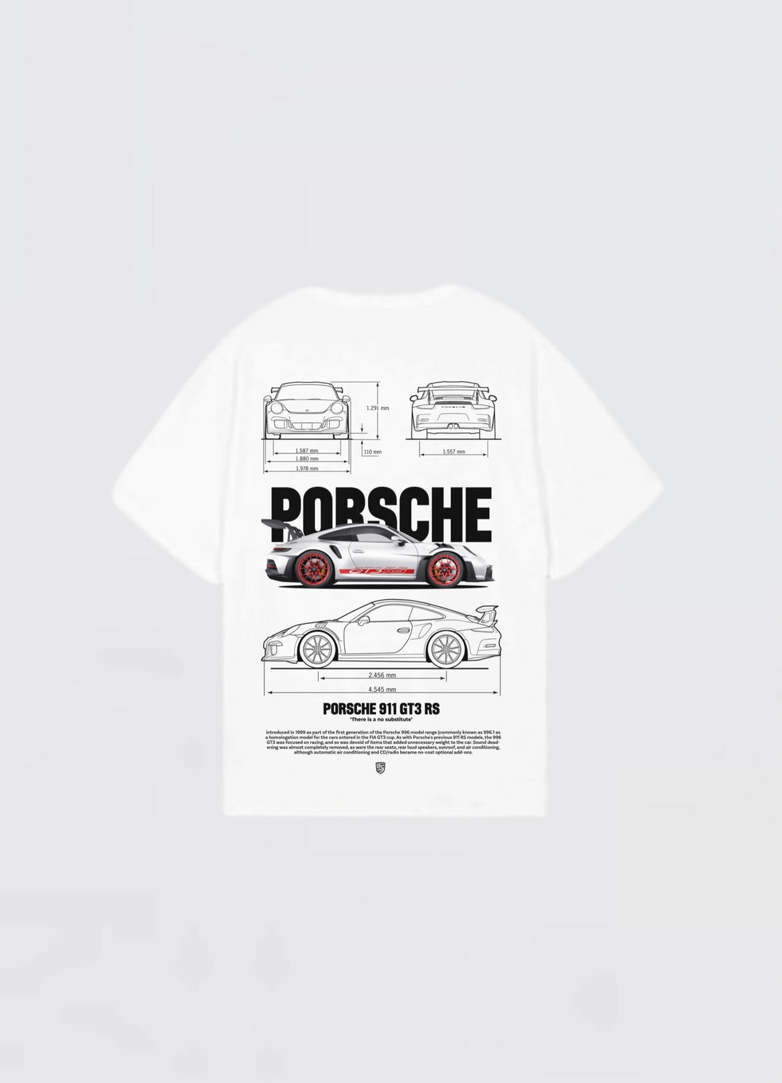 Porsche 911 GT3 RS Oversized T-shirt Off - white - Strells
