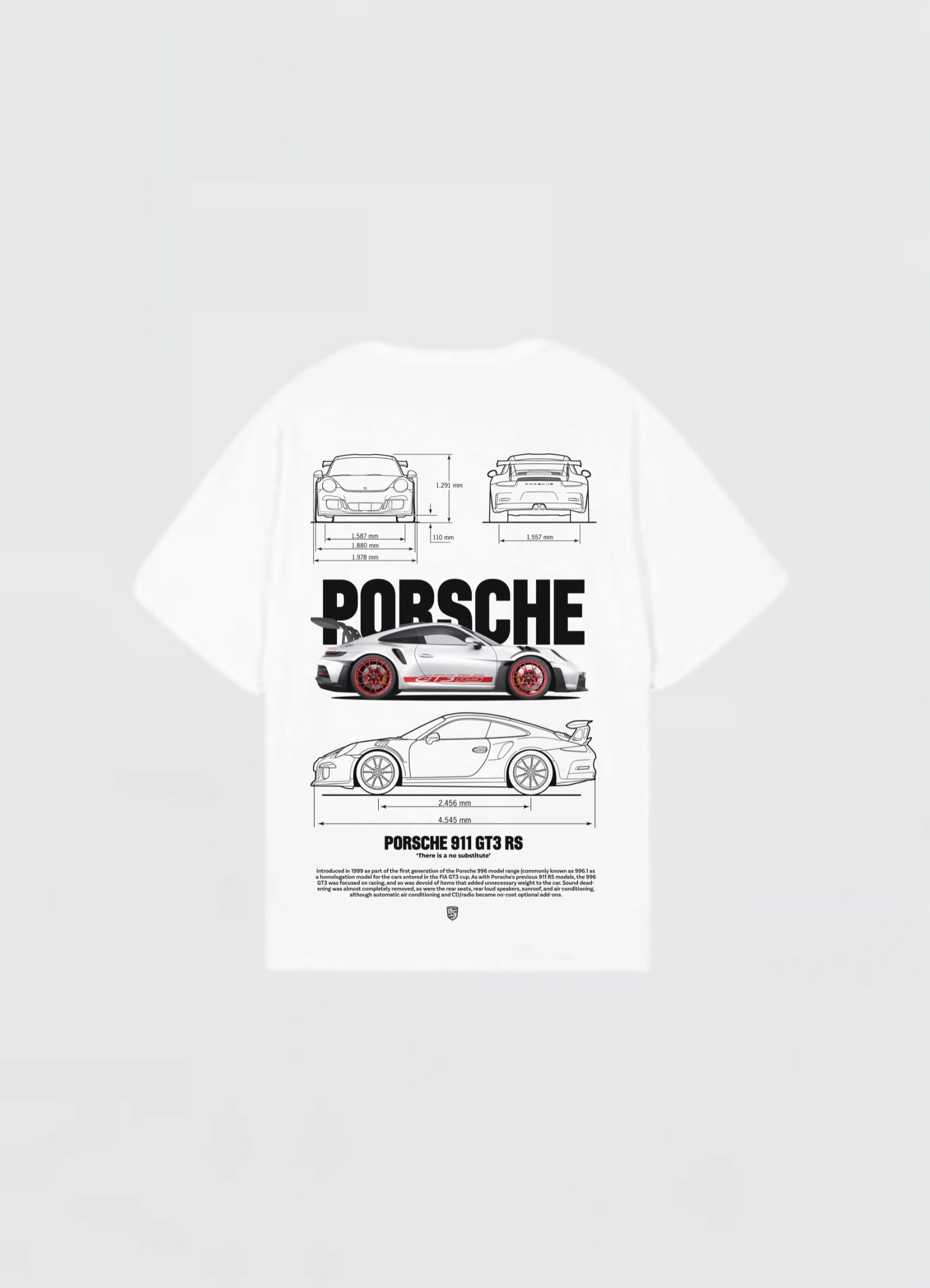 Porsche 911 GT3 RS Oversized T-shirt Off - white - Strells