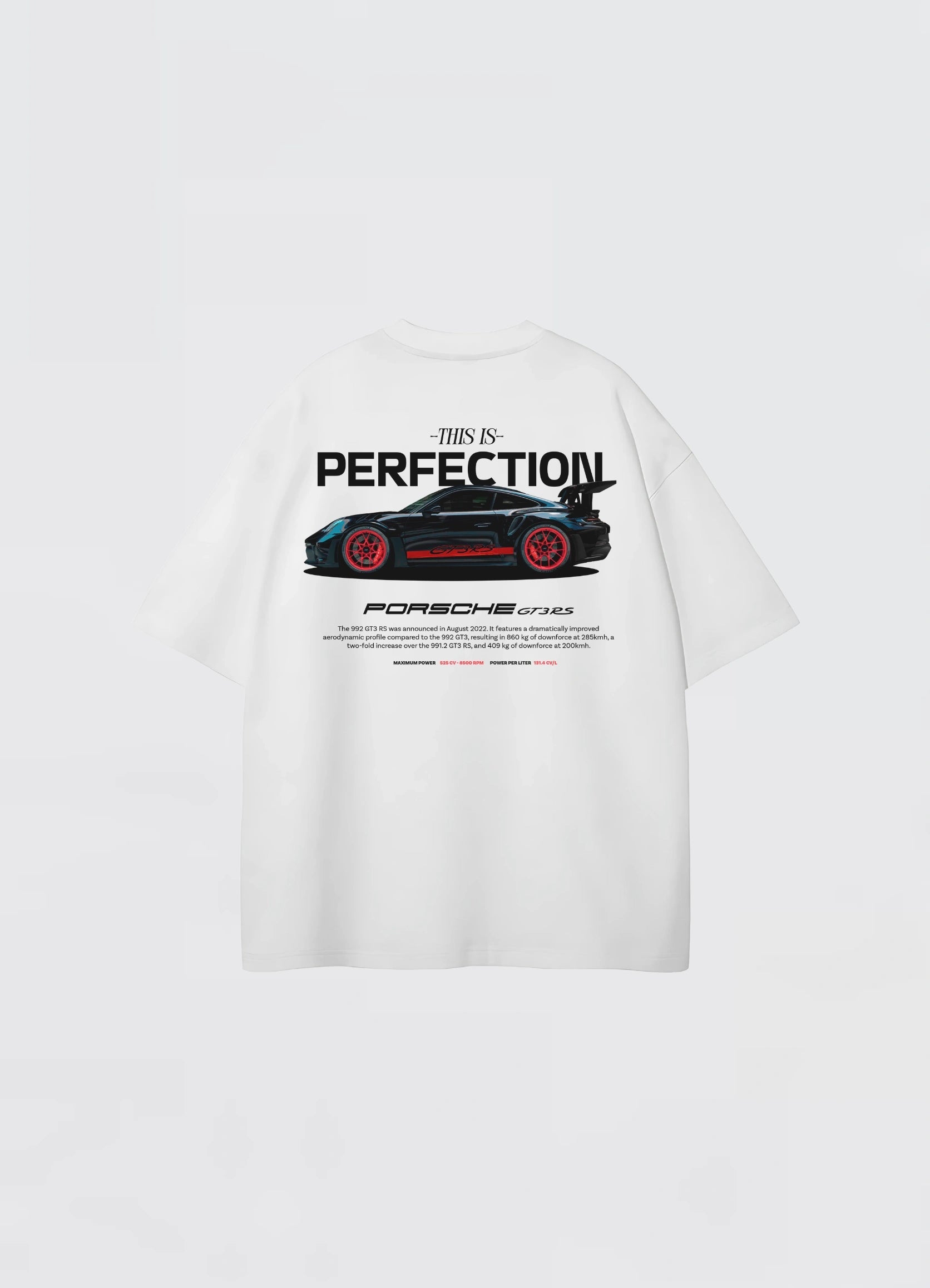 Porsche 911 GT3 RS Oversized T-shirt White - Strells
