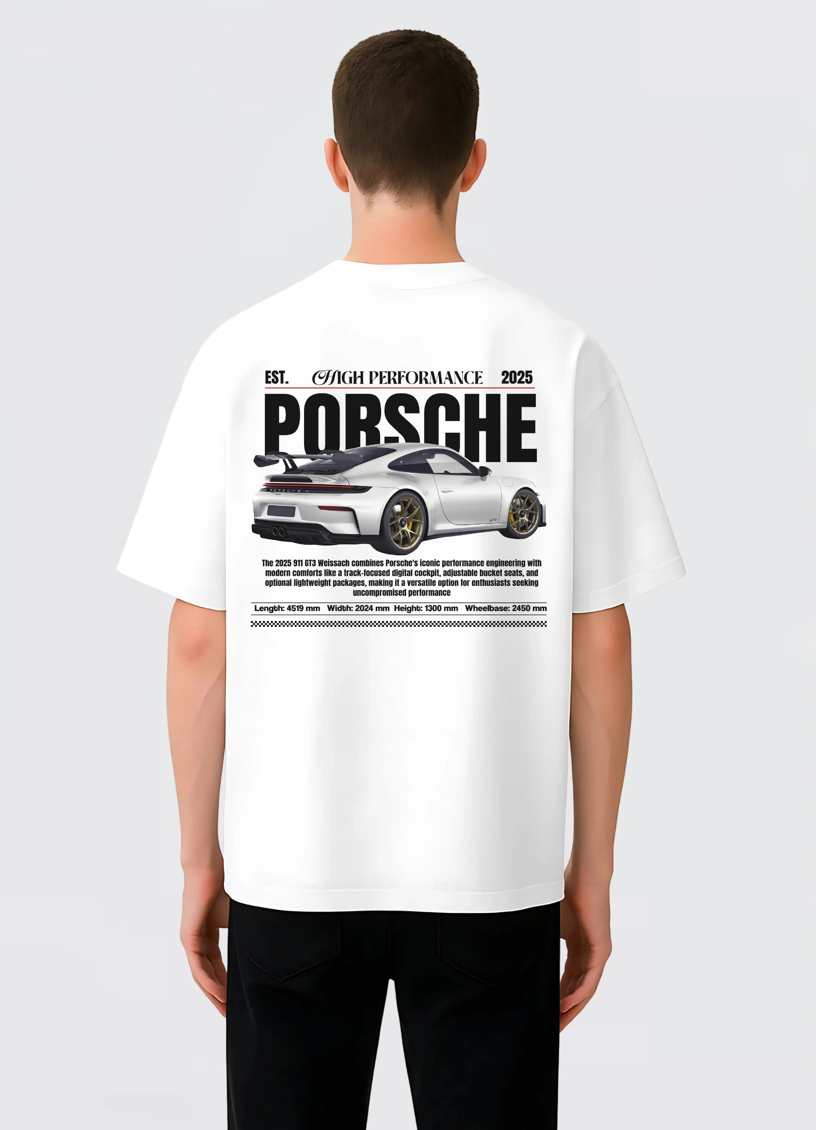 Porsche 911 Oversized T-shirt Off - white - Strells