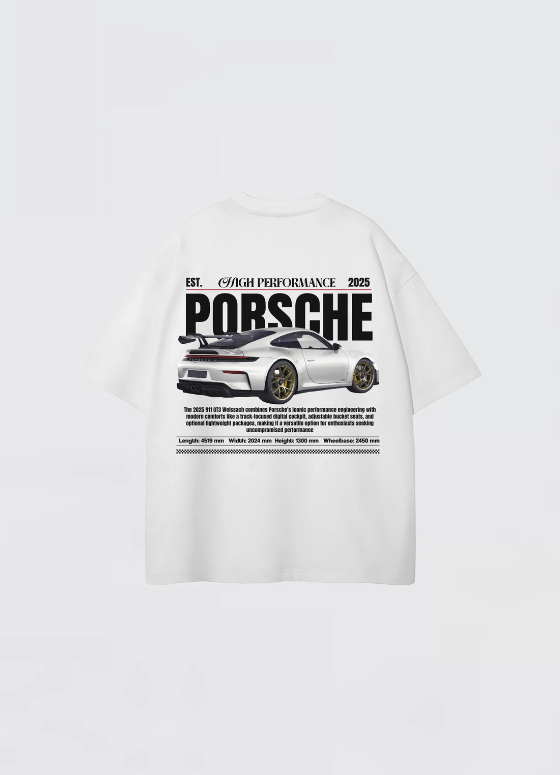 Porsche 911 Oversized T-shirt Off - white - Strells