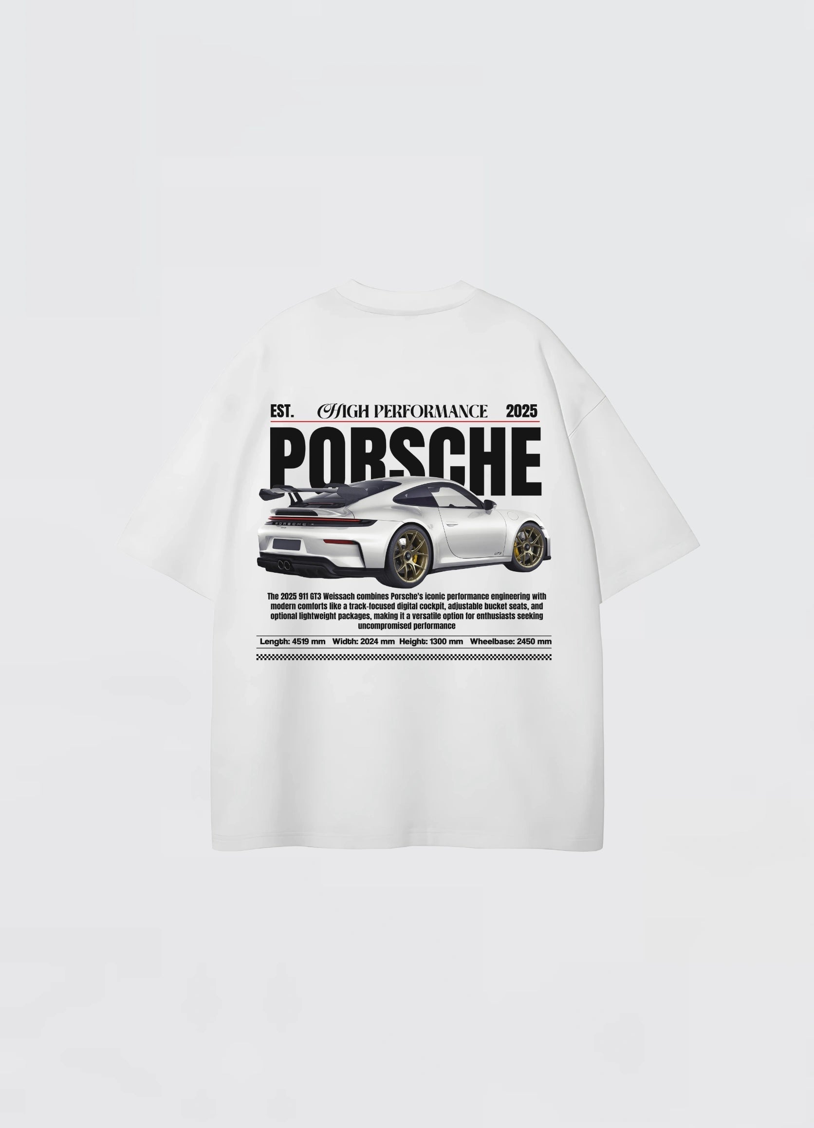 Porsche 911 Oversized T-shirt Off - white - Strells