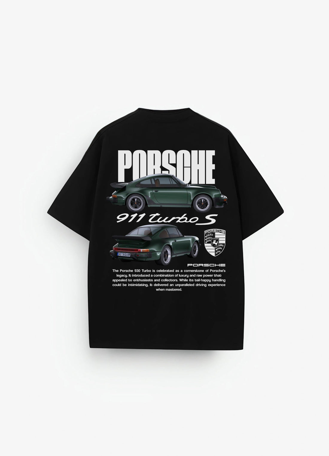 Porsche 911 Turbo S Oversized T-shirt Black - Strells