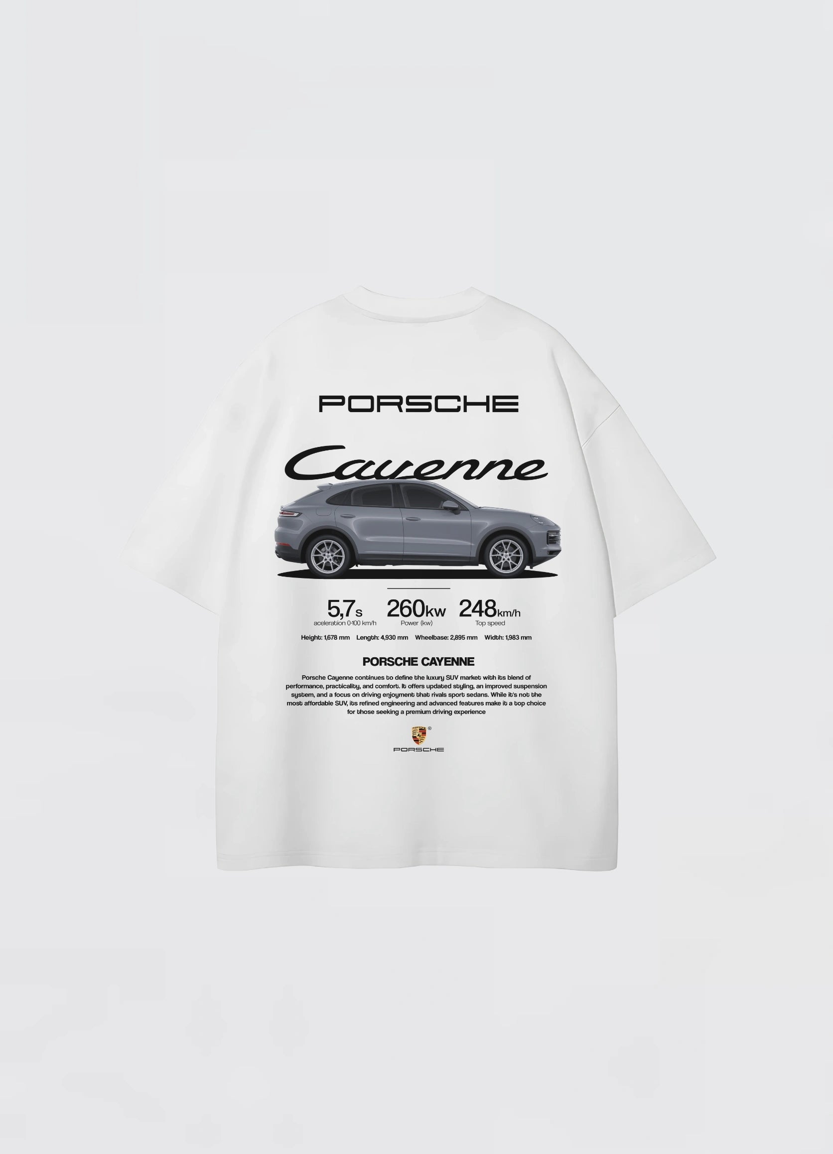 Porsche Cayenne Oversized T-shirt Off - white - Strells