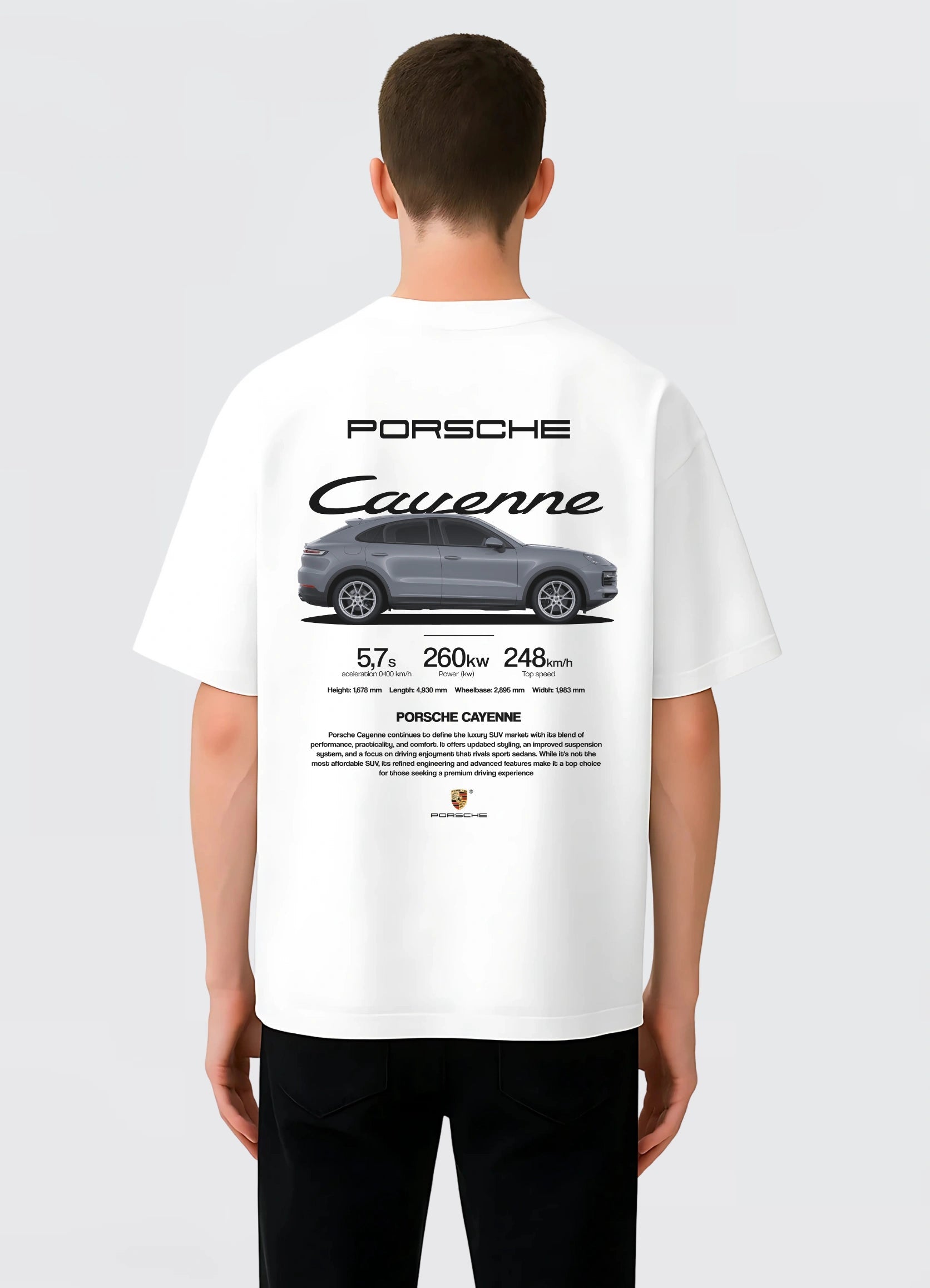 Porsche Cayenne Oversized T-shirt Off - white - Strells