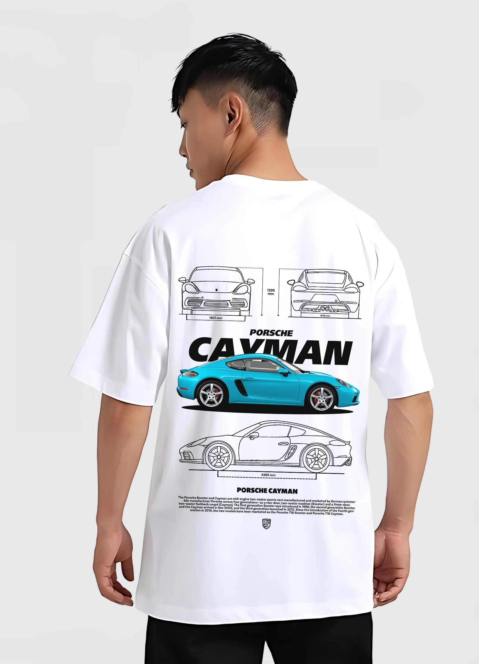 Porsche Cayman Oversized T-shirt Off - white - Strells