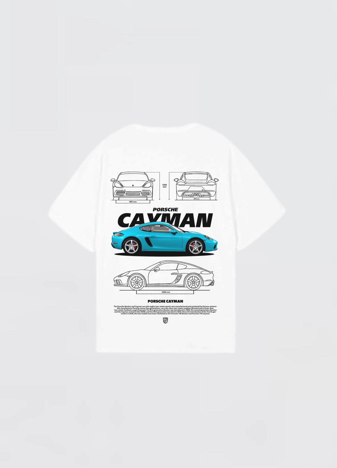 Porsche Cayman Oversized T-shirt Off - white - Strells