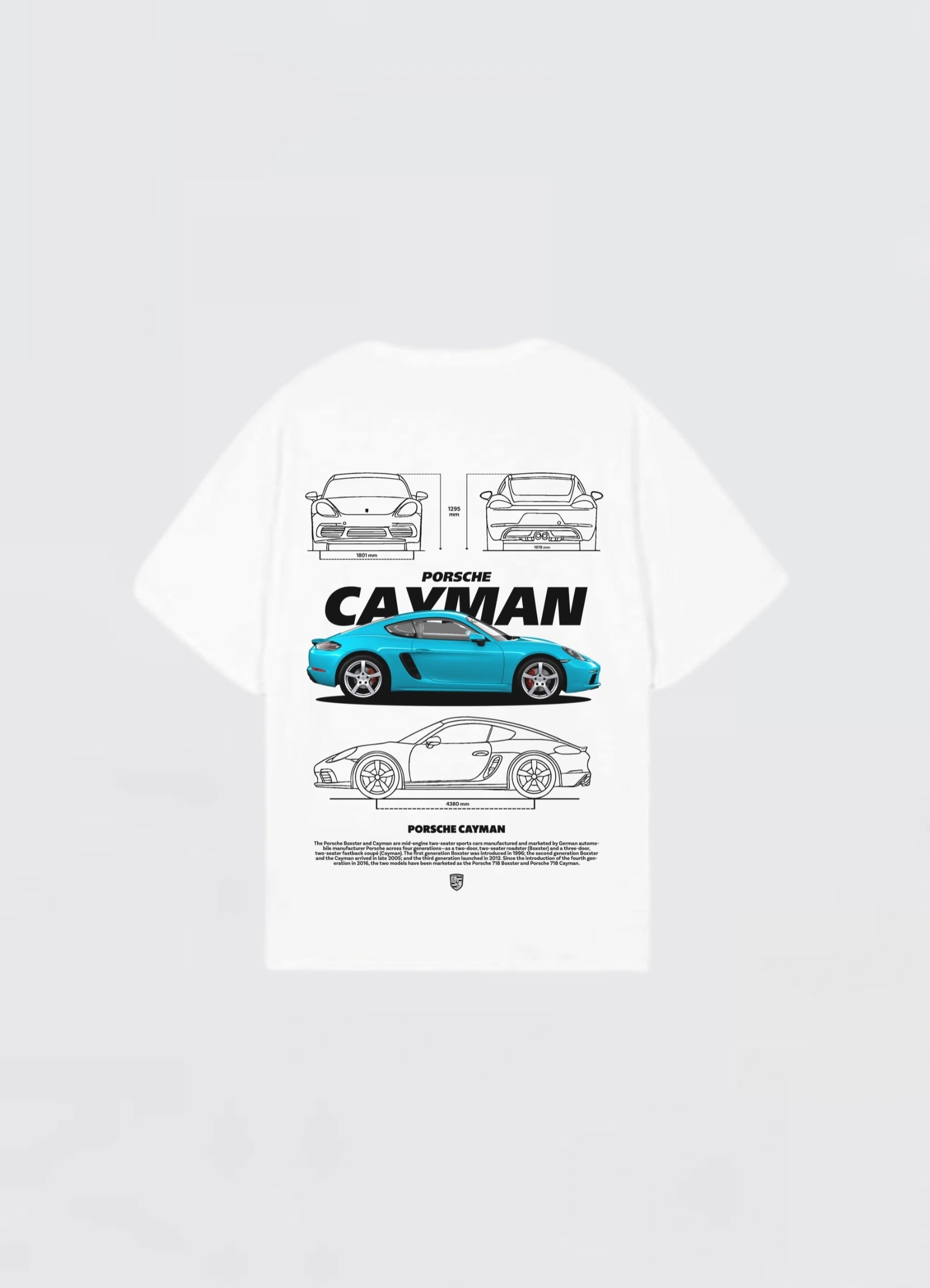 Porsche Cayman Oversized T-shirt Off - white - Strells